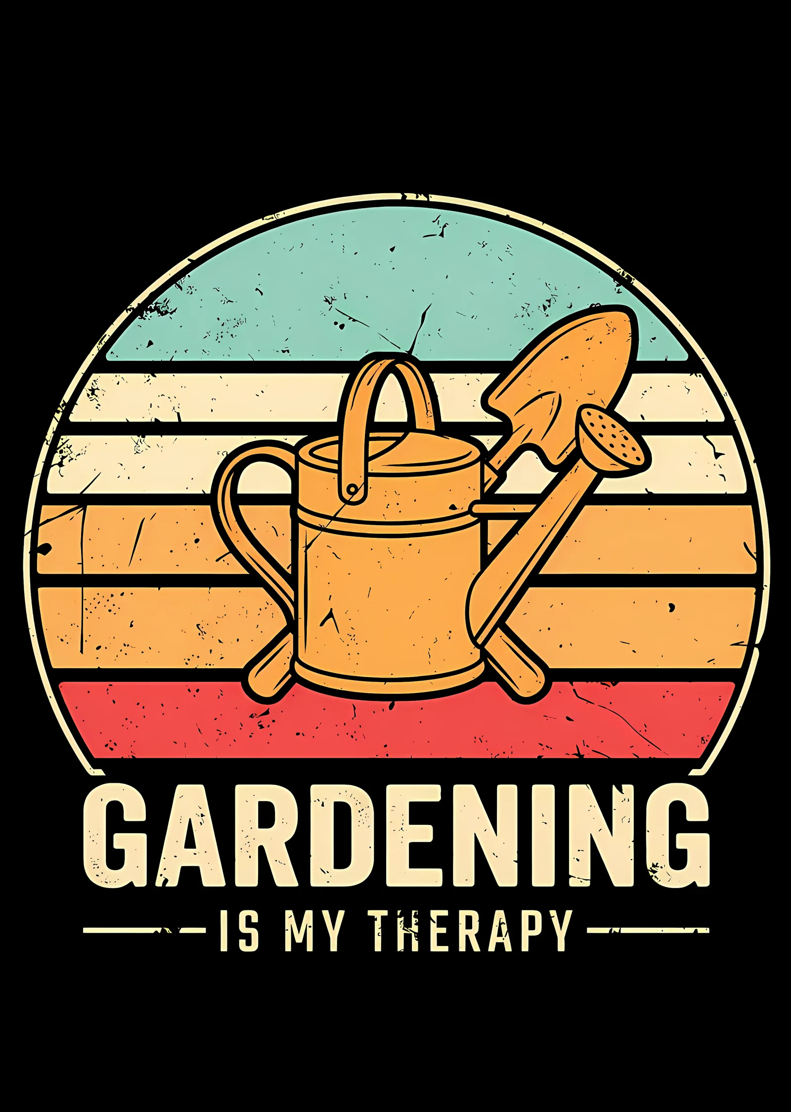 Gardening Is My Therapy metal tablo