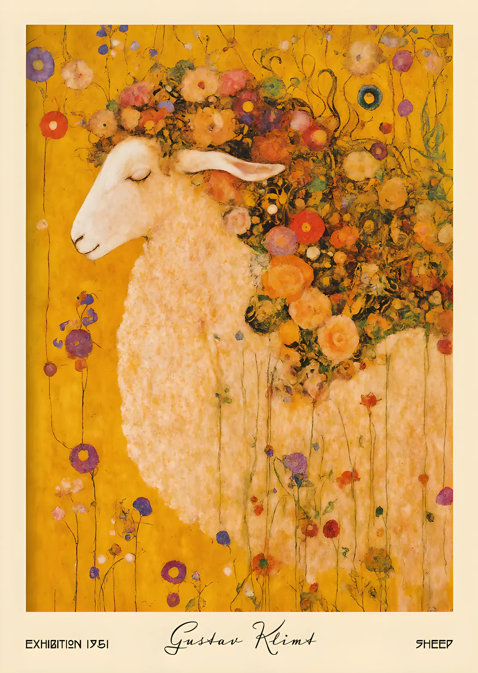 Gustav Klimt - Koyun metal tablo