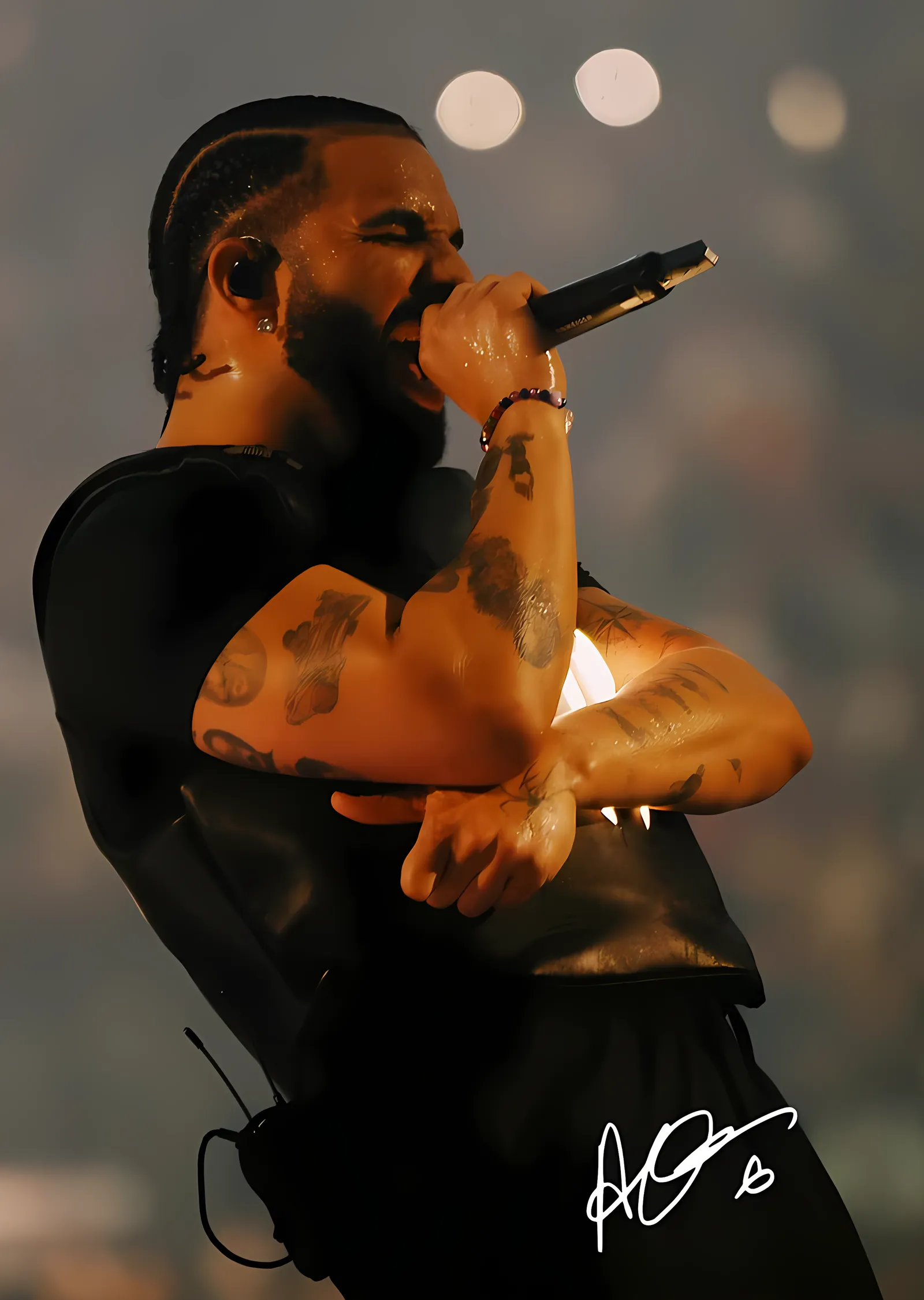 Drake - Sahnede metal tablo