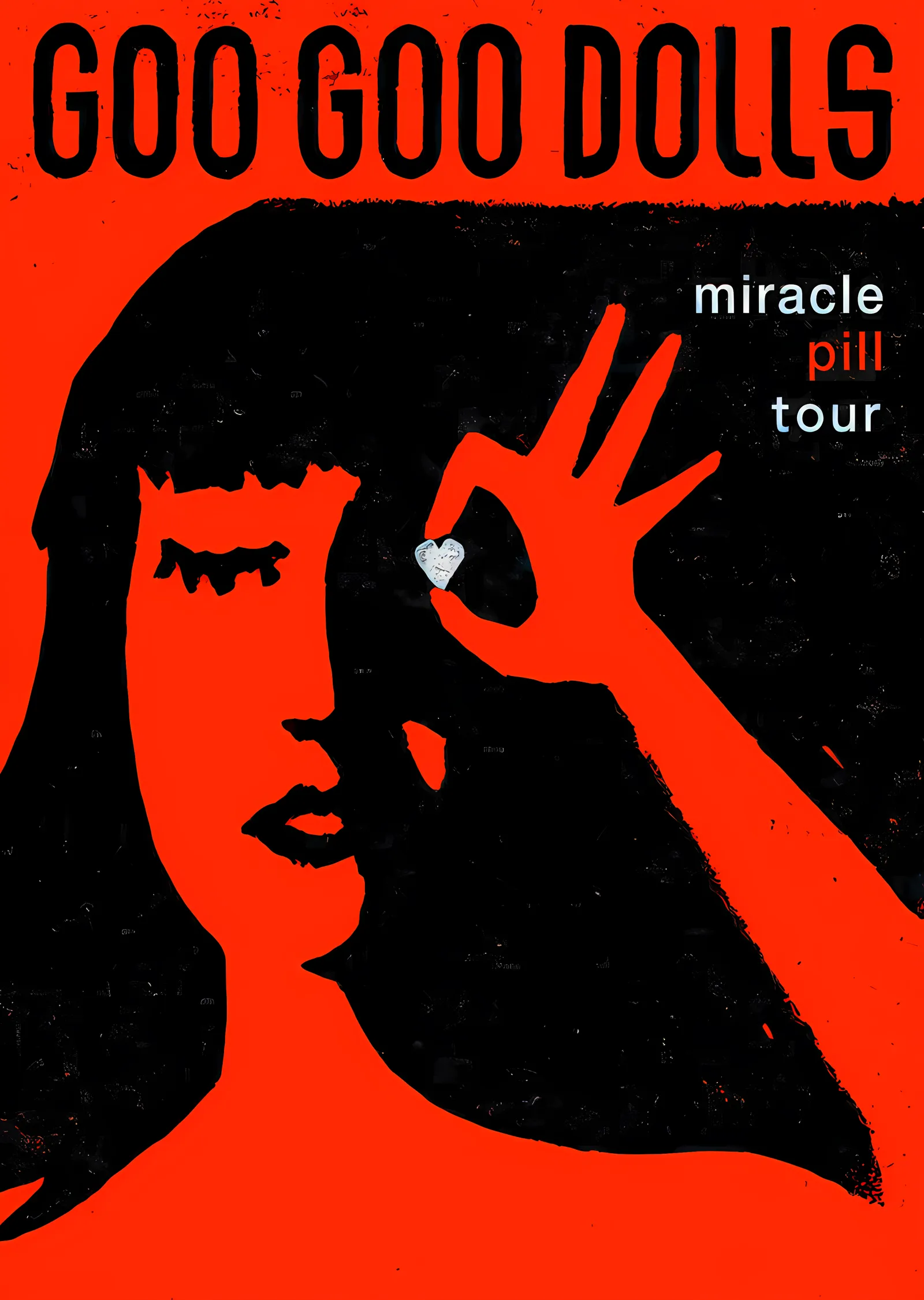 Goo Goo Dolls - Miracle Pill Tour Kırmızı Afiş metal tablo