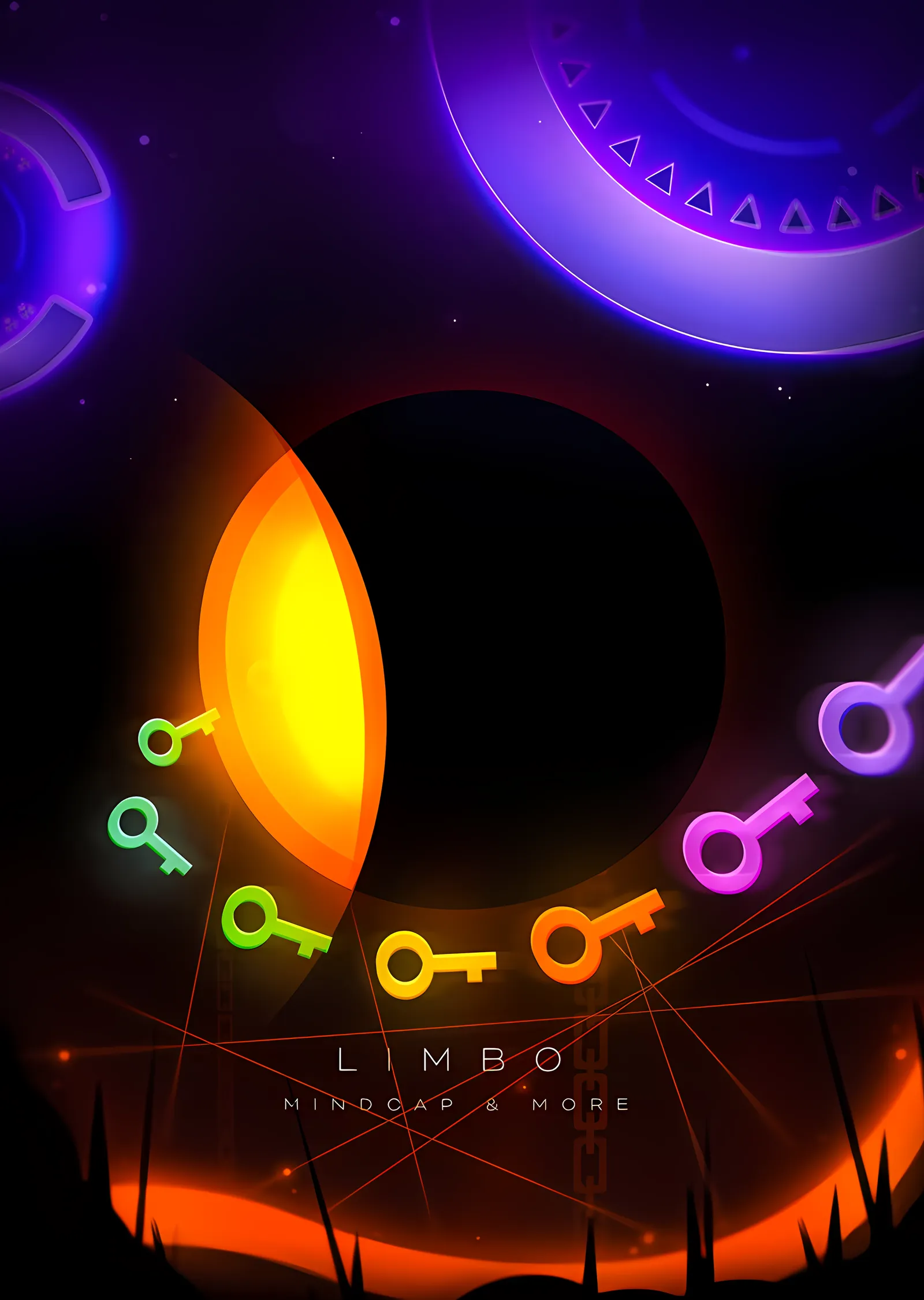 Limbo - Neon Anahtarlar metal tablo