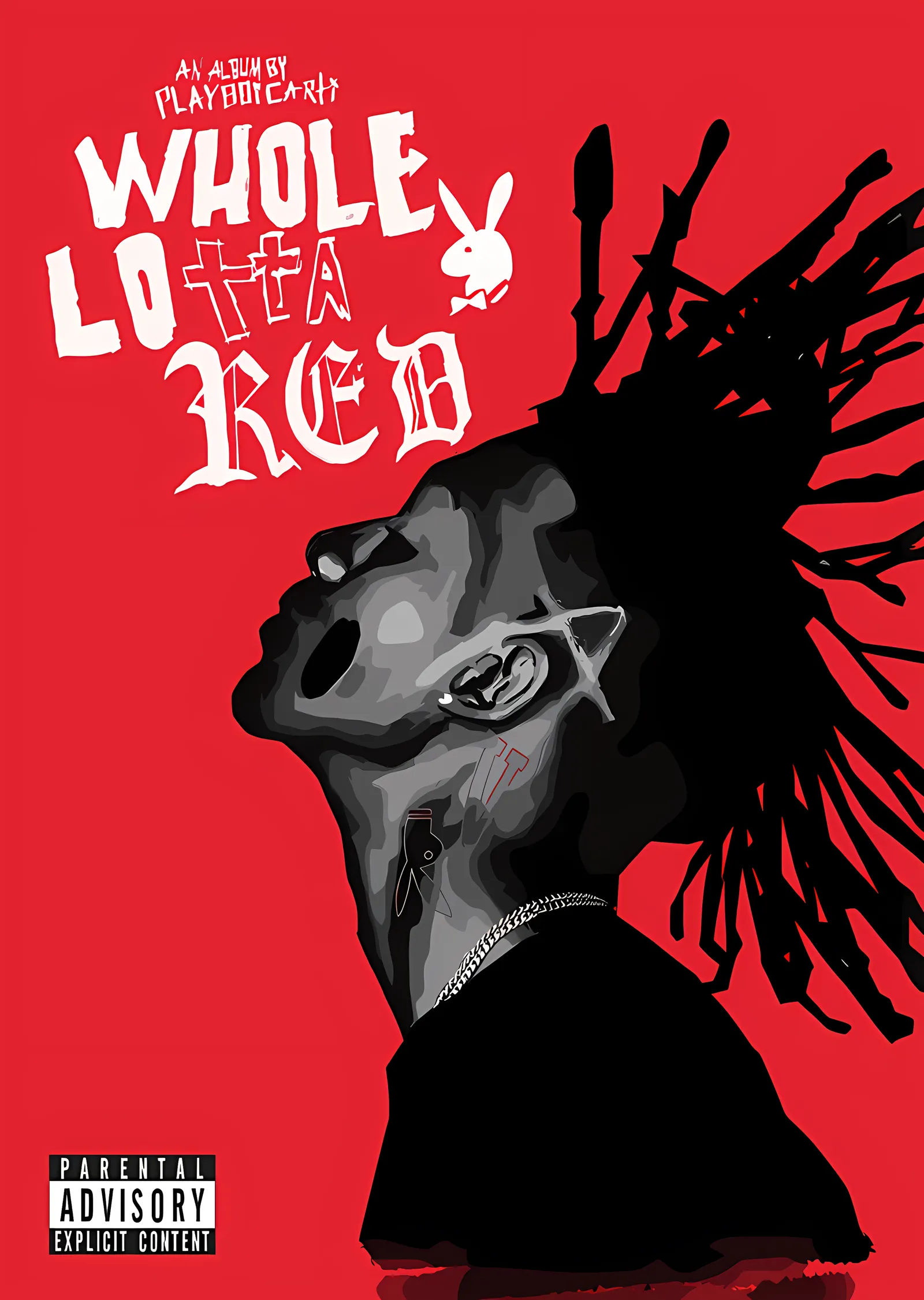 Playboi Carti - Whole Lotta Red metal tablo