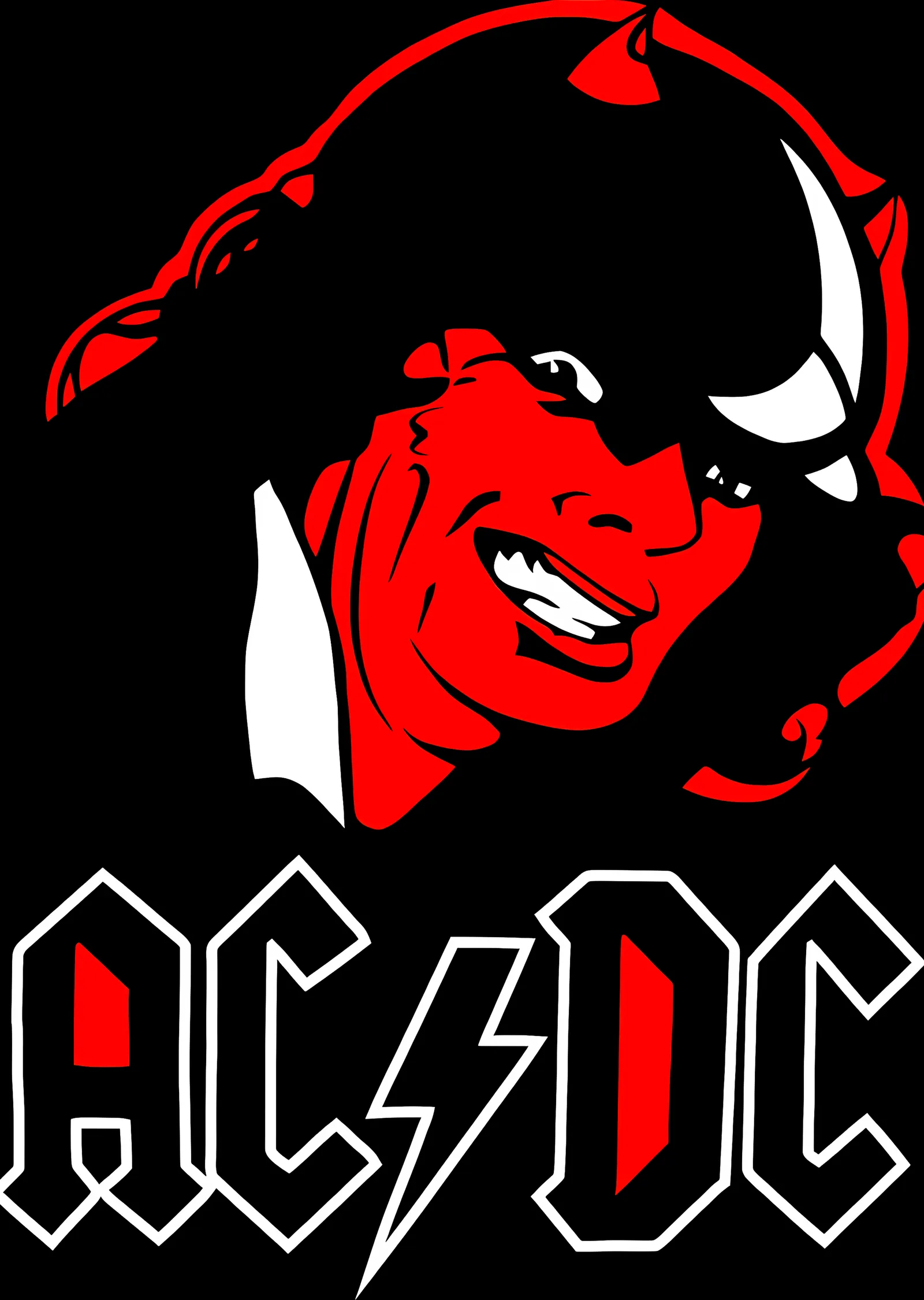 AC/DC - Kırmızı Şeytan Figürü metal tablo