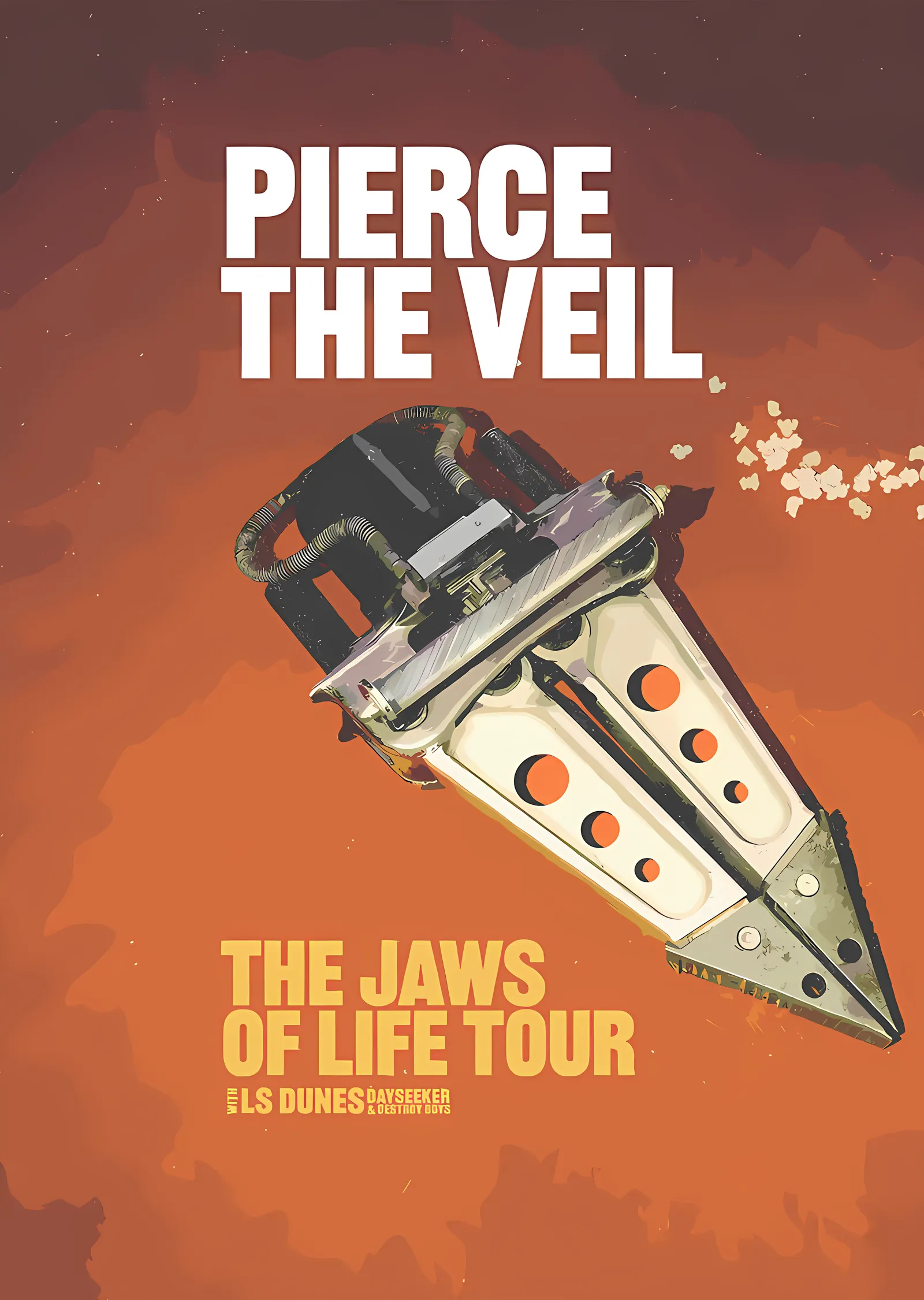 Pierce the Veil - The Jaws of Life Tour metal tablo