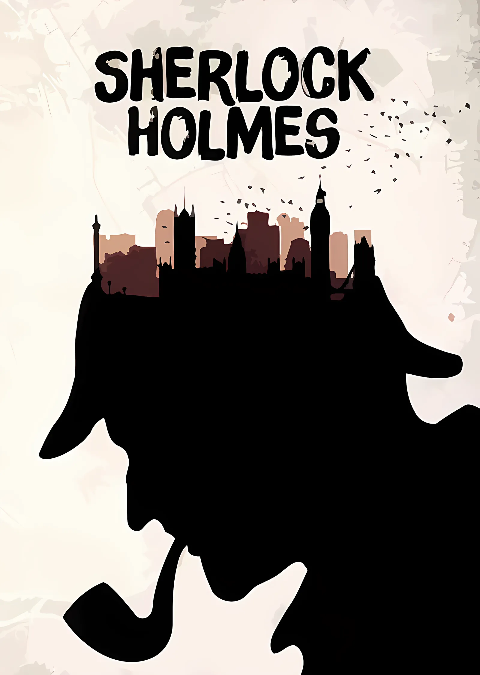 Sherlock Holmes - Londra Siluetli Profil metal tablo