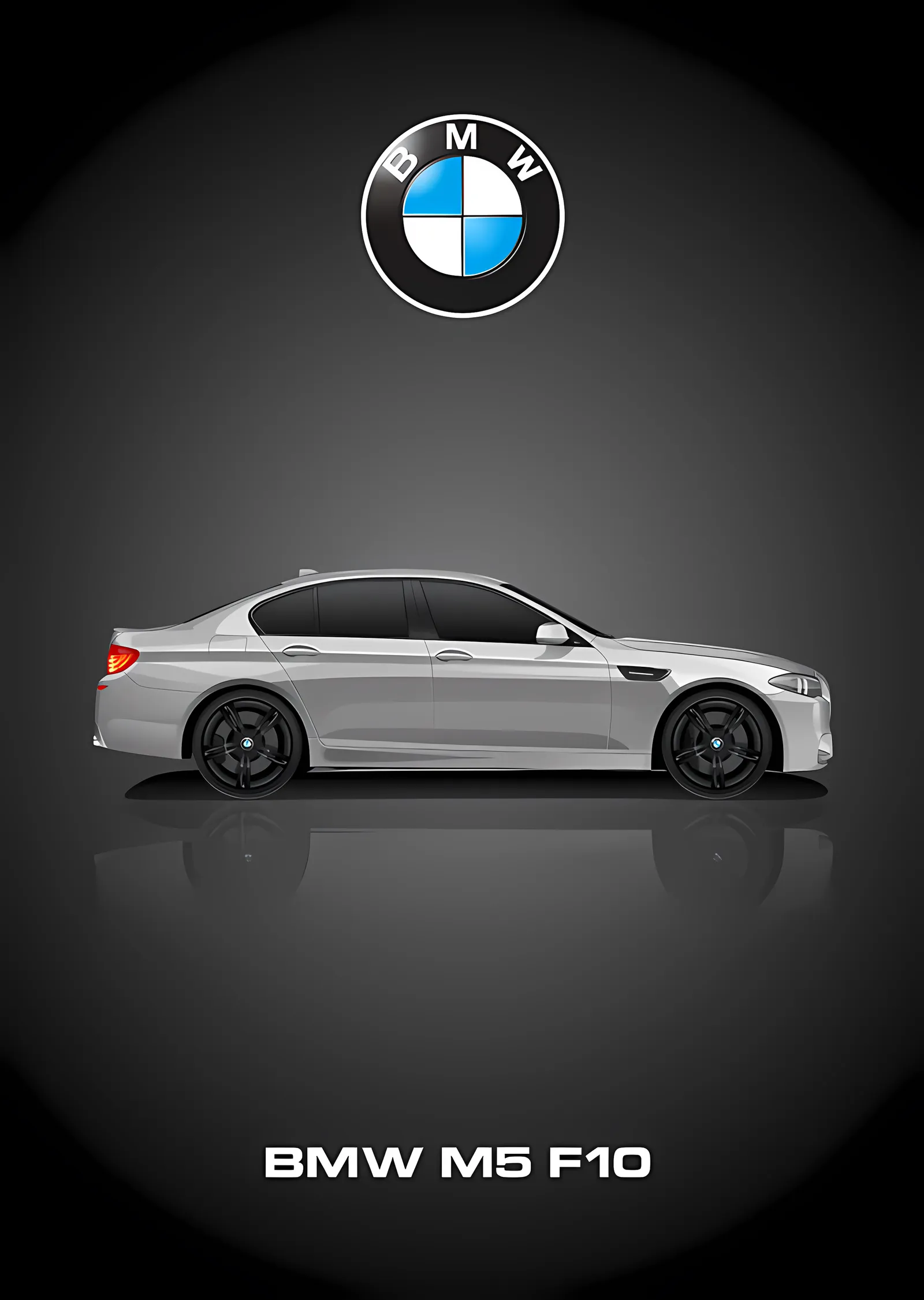 BMW M5 F10 · Arma ve Yansıma metal tablo