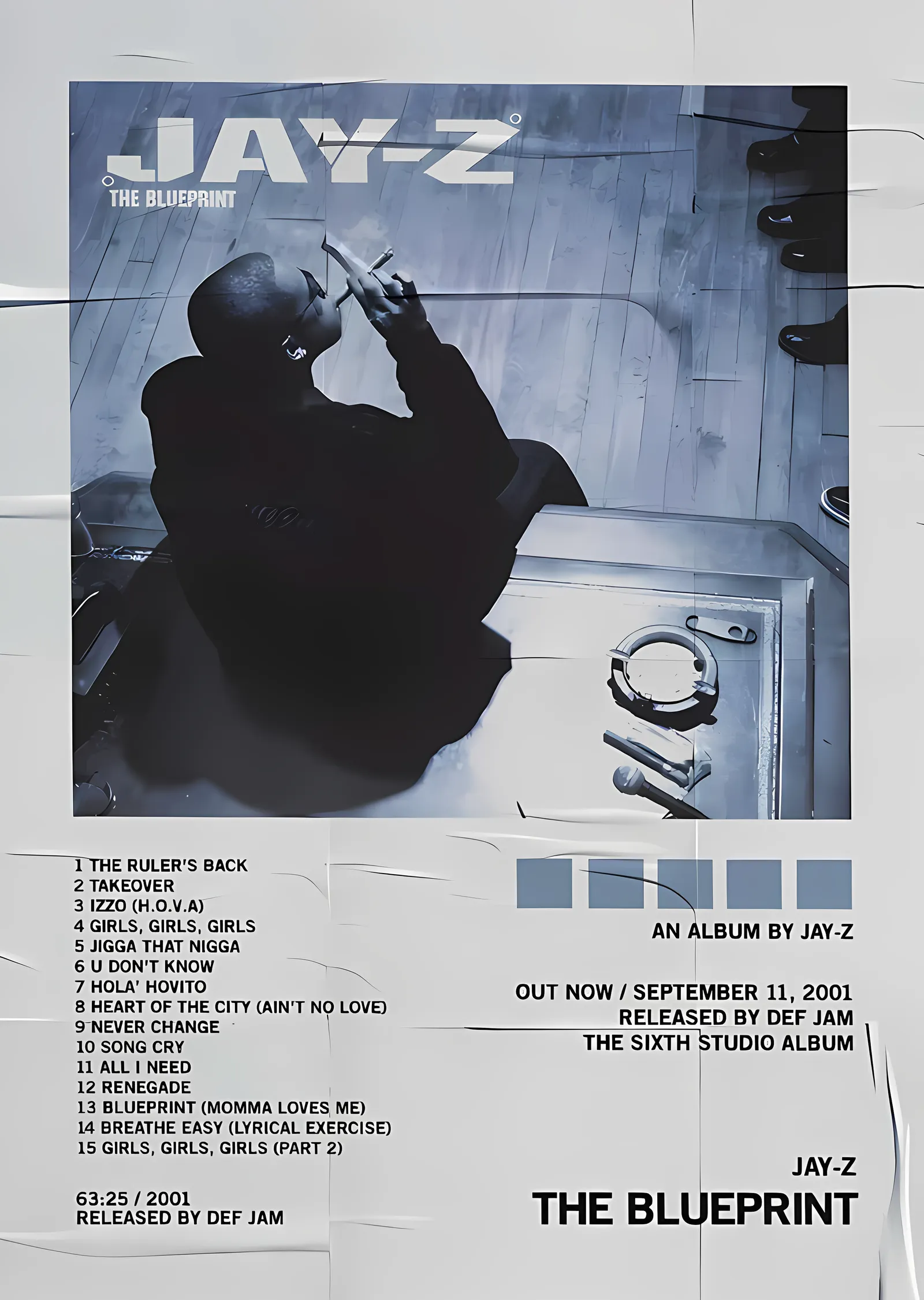 Jay-Z - The Blueprint Künyesi metal tablo