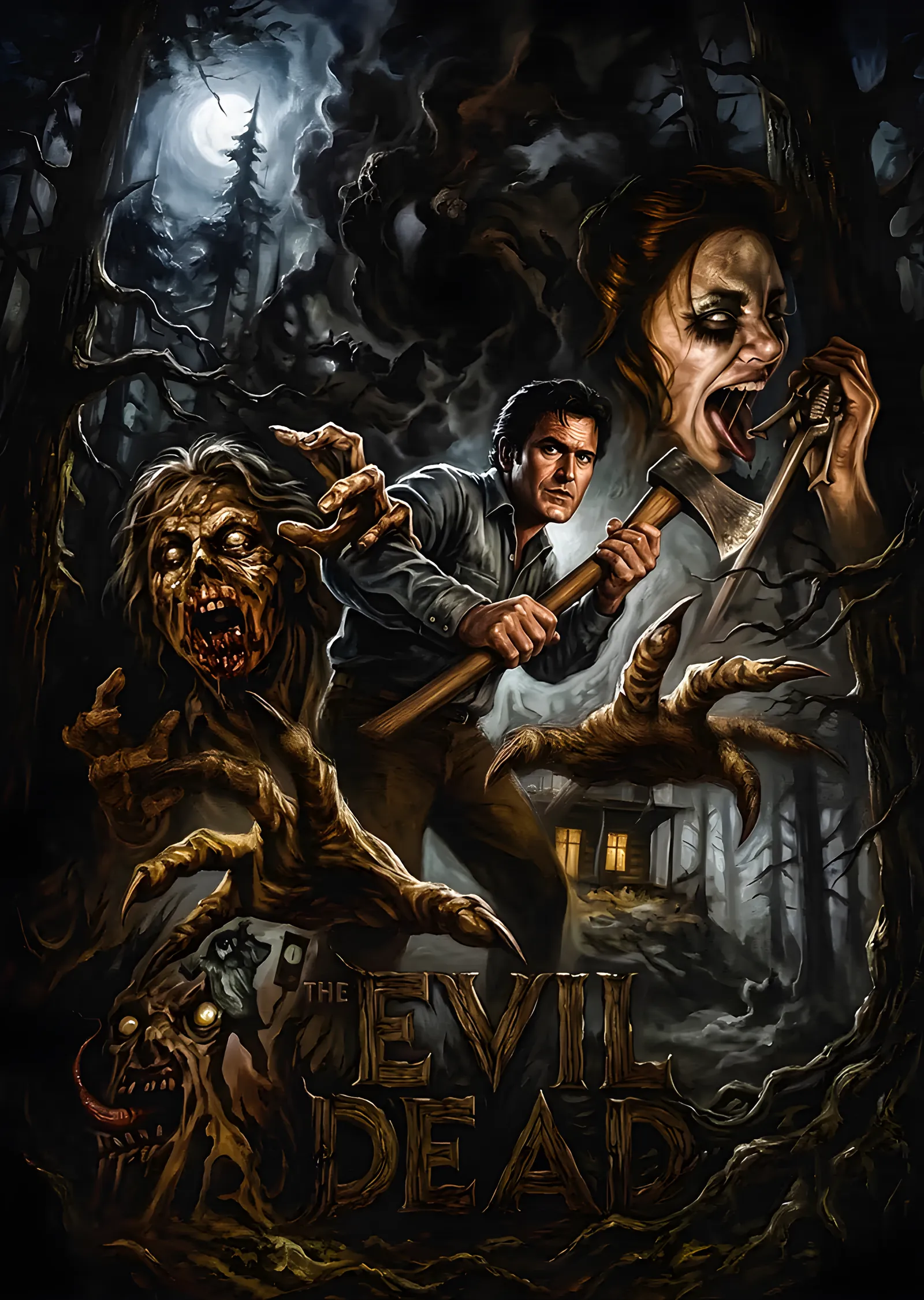 The Evil Dead - Ormanda Ash ve Kötü Ruhlar metal tablo