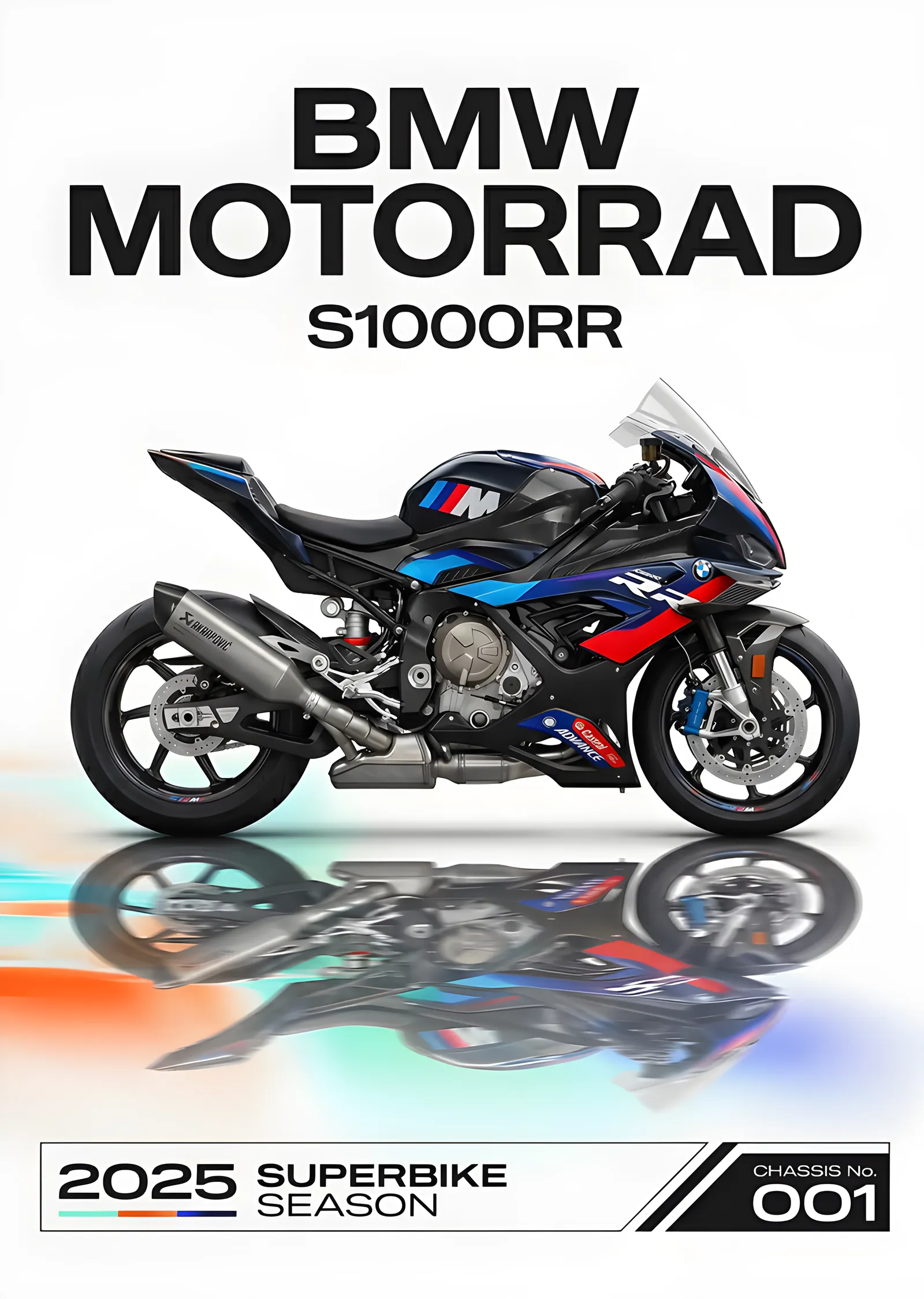BMW Motorrad S1000RR - 2025 Sezonu metal tablo