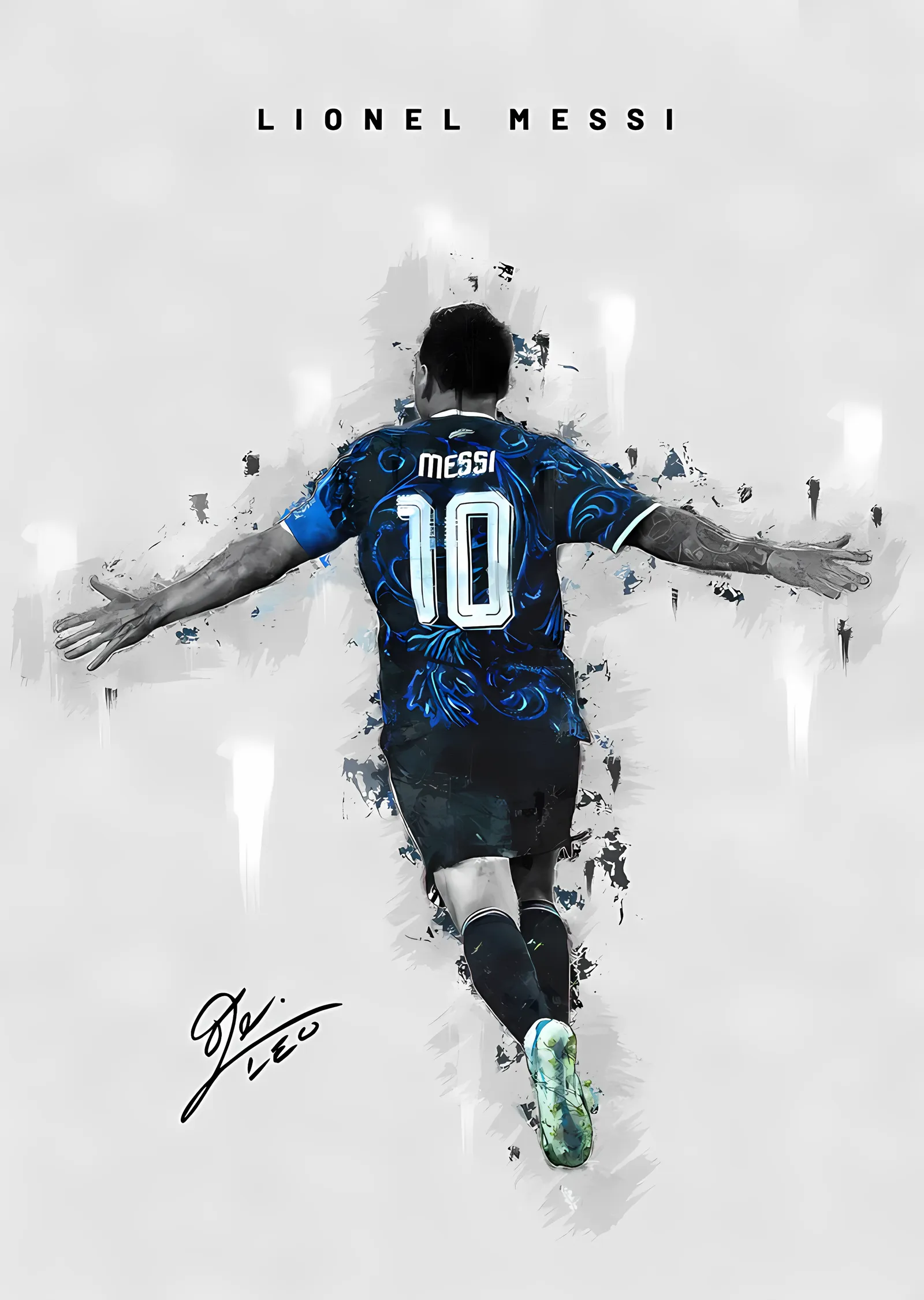 Lionel Messi - Kollar Açık metal tablo