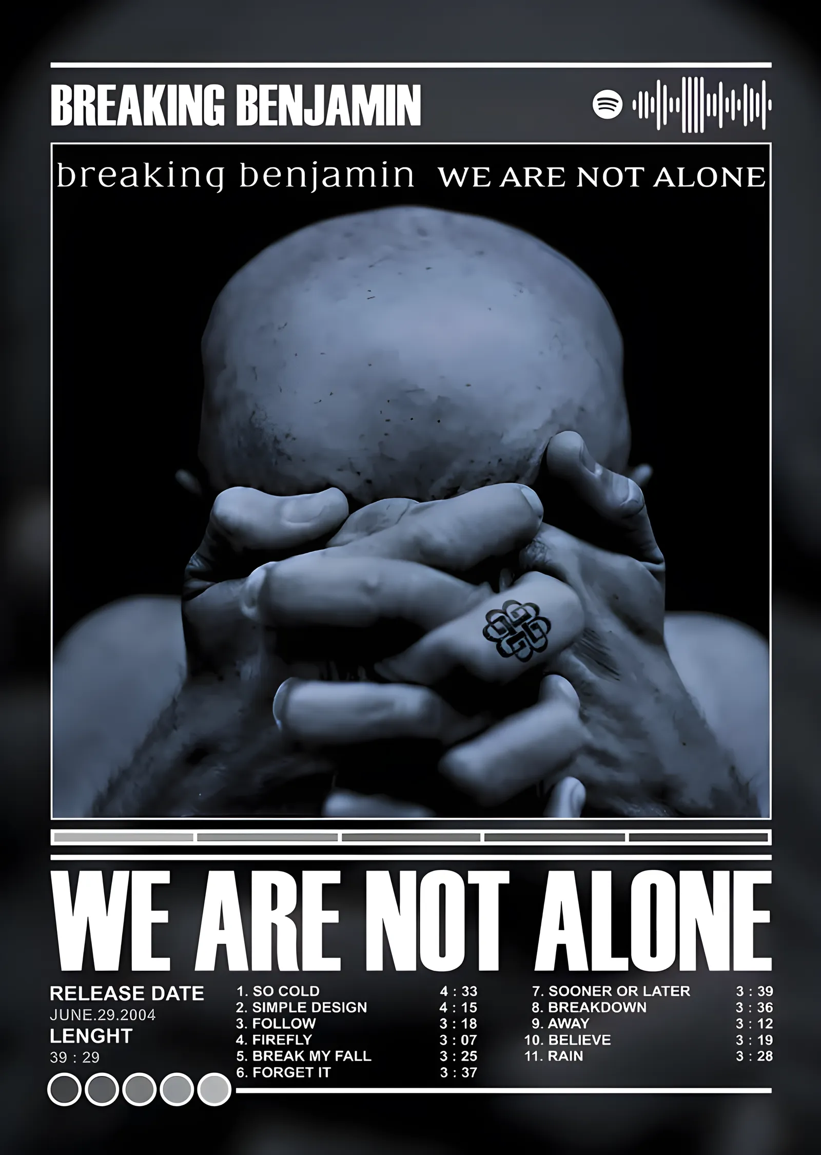 Breaking Benjamin - We Are Not Alone metal tablo