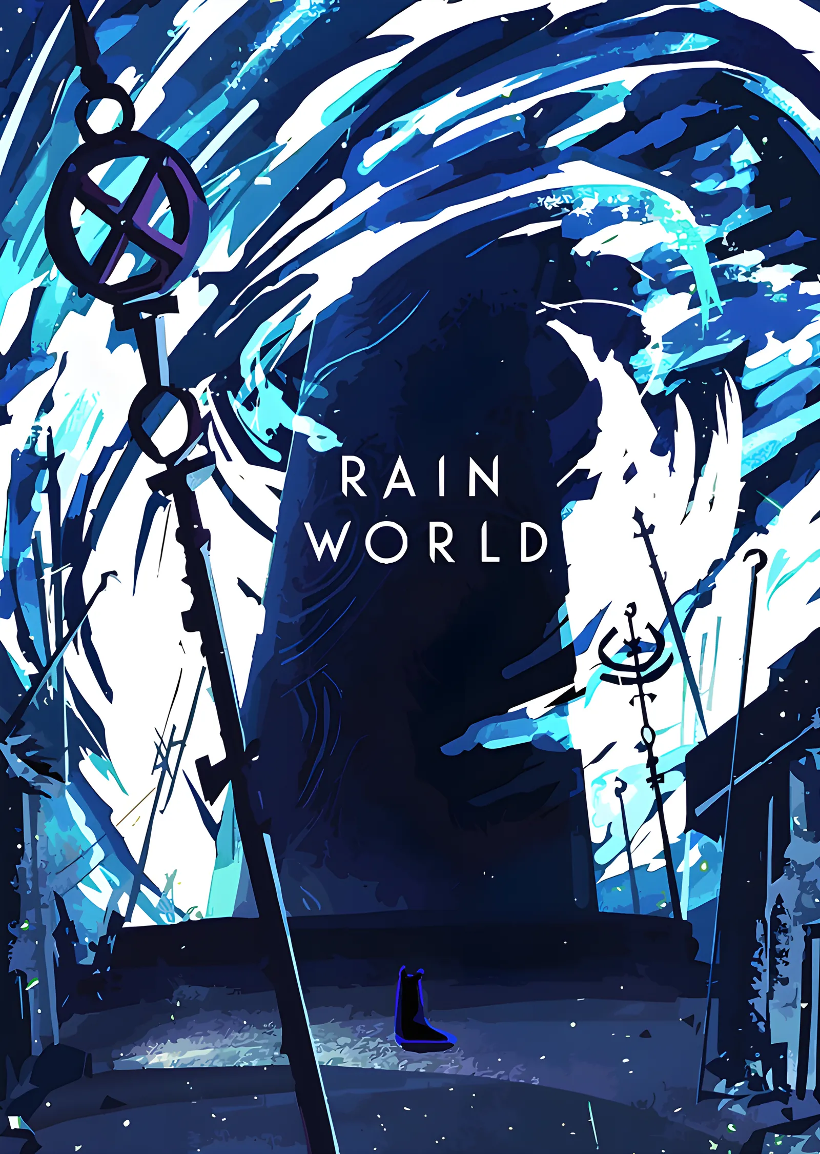Rain World: Mavi Yağmur Sahnesi metal tablo