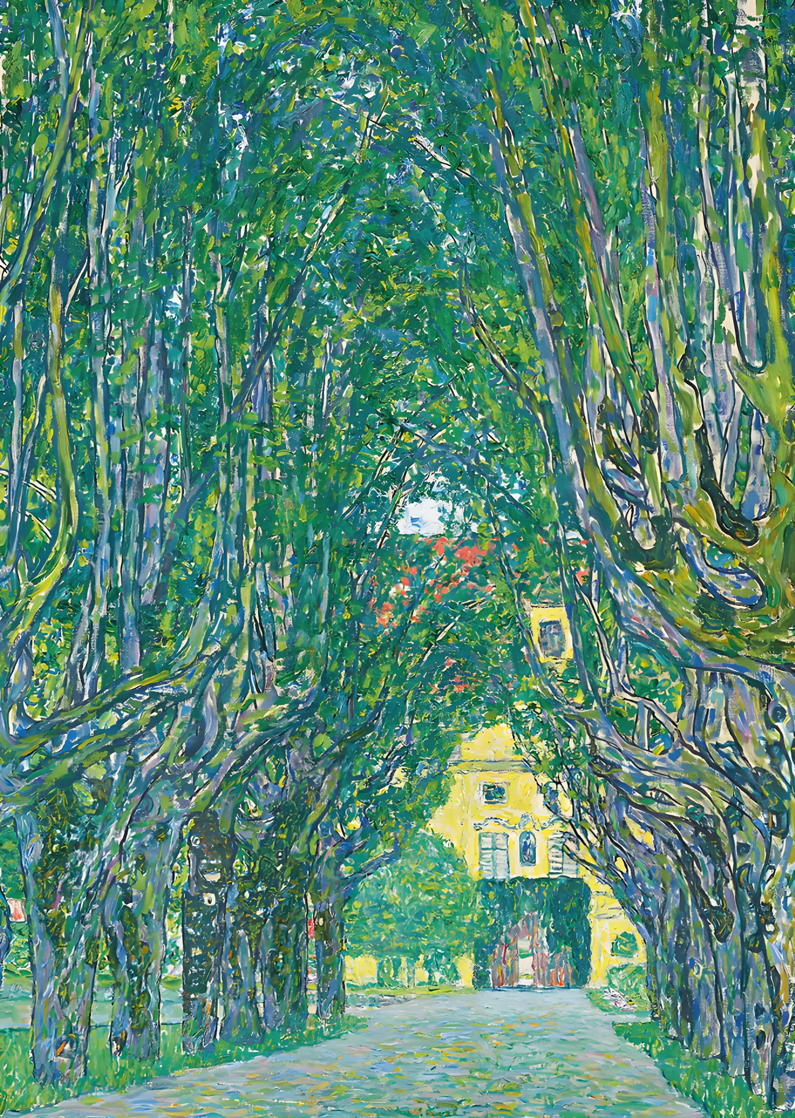 Gustav Klimt - Kavak Yolu metal tablo