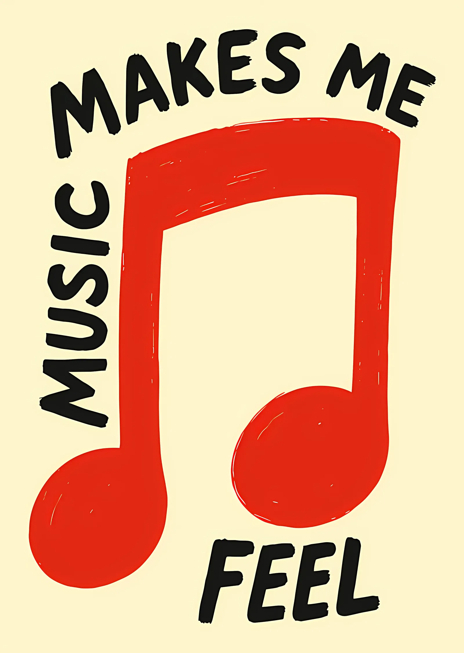 Music Makes Me Feel metal tablo