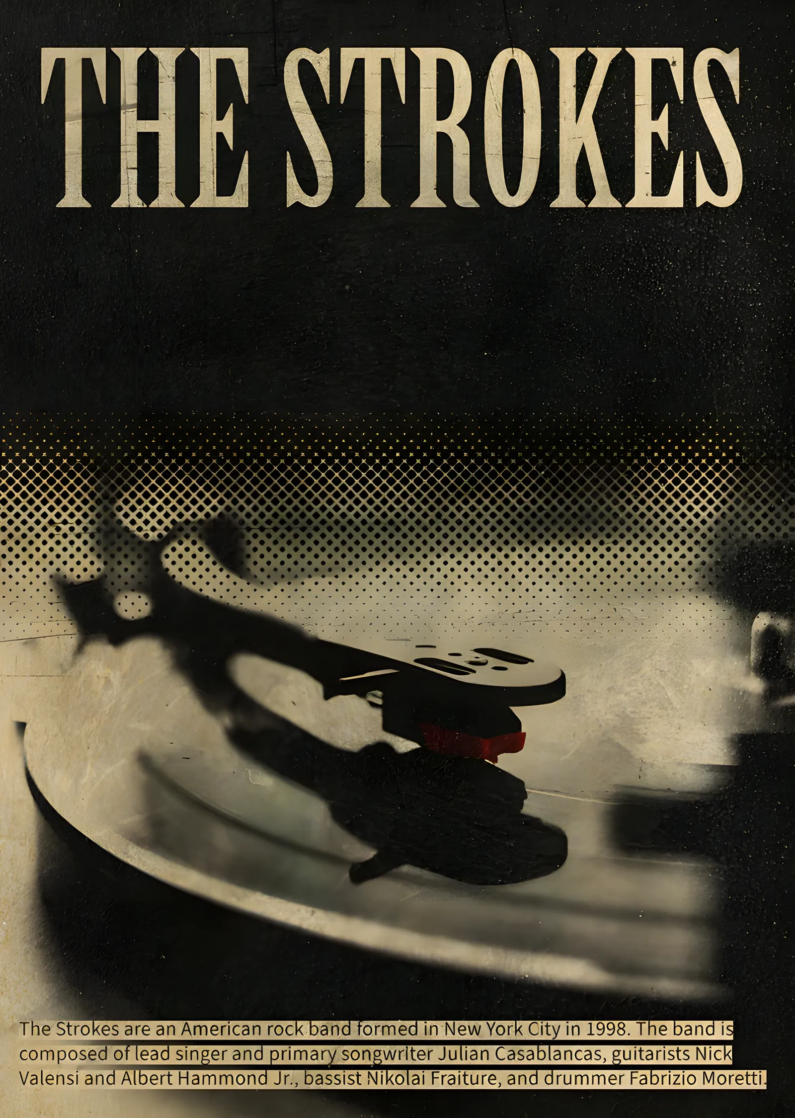 The Strokes - Sepya Pikap Karesi metal tablo