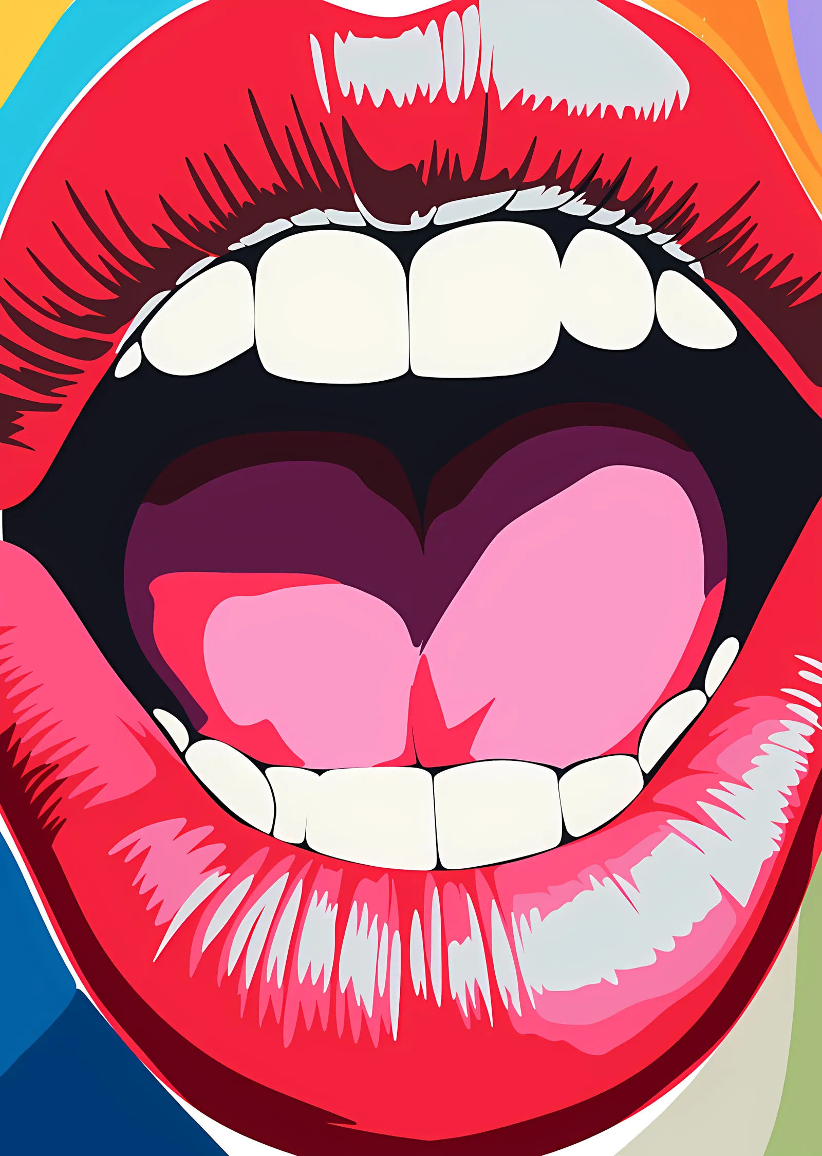 Pop Art Dudak metal tablo