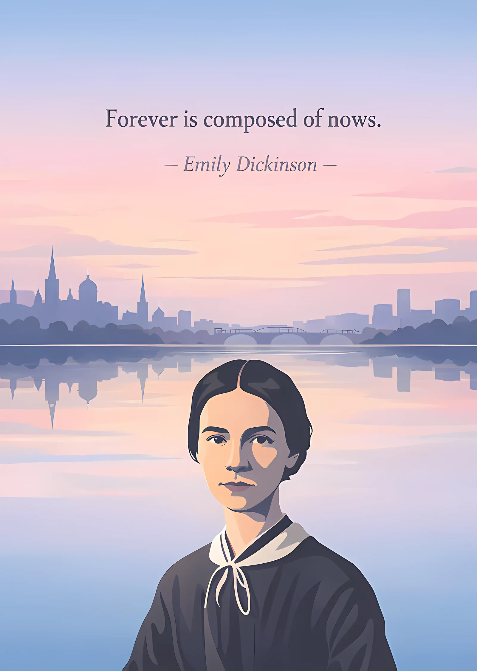 Emily Dickinson - Forever Is Composed of Nows metal tablo