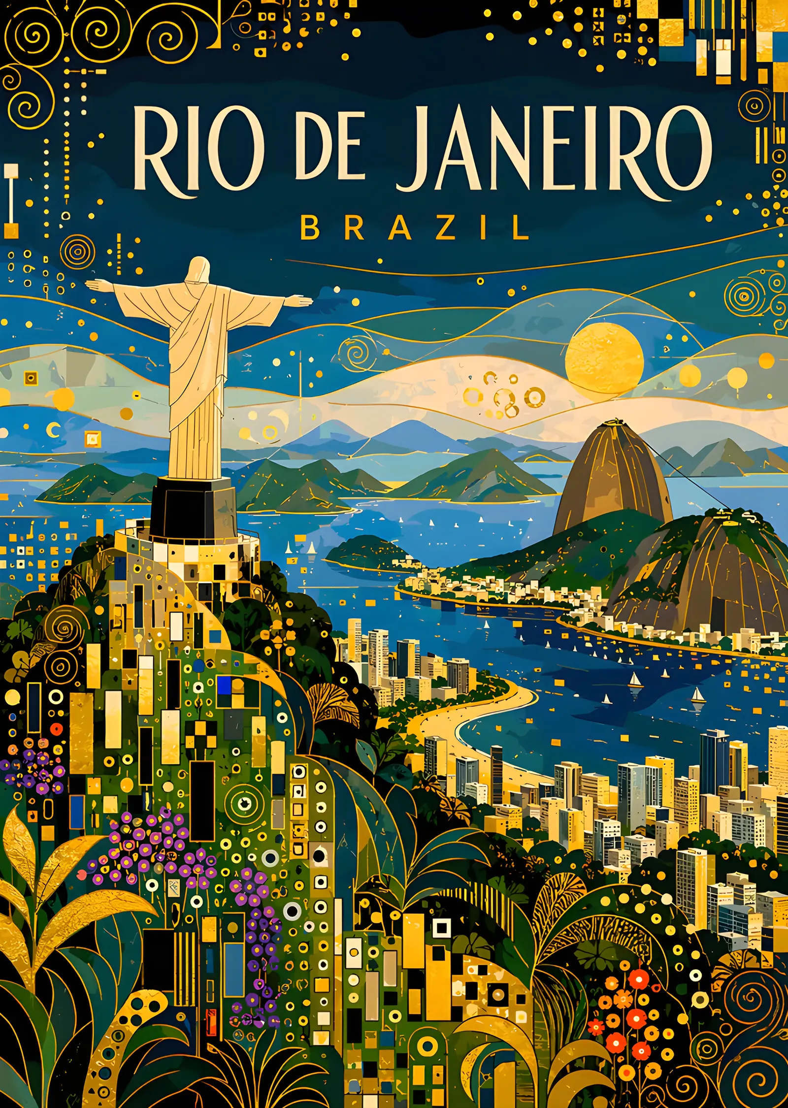 Rio de Janeiro - Dekoratif Afiş metal tablo