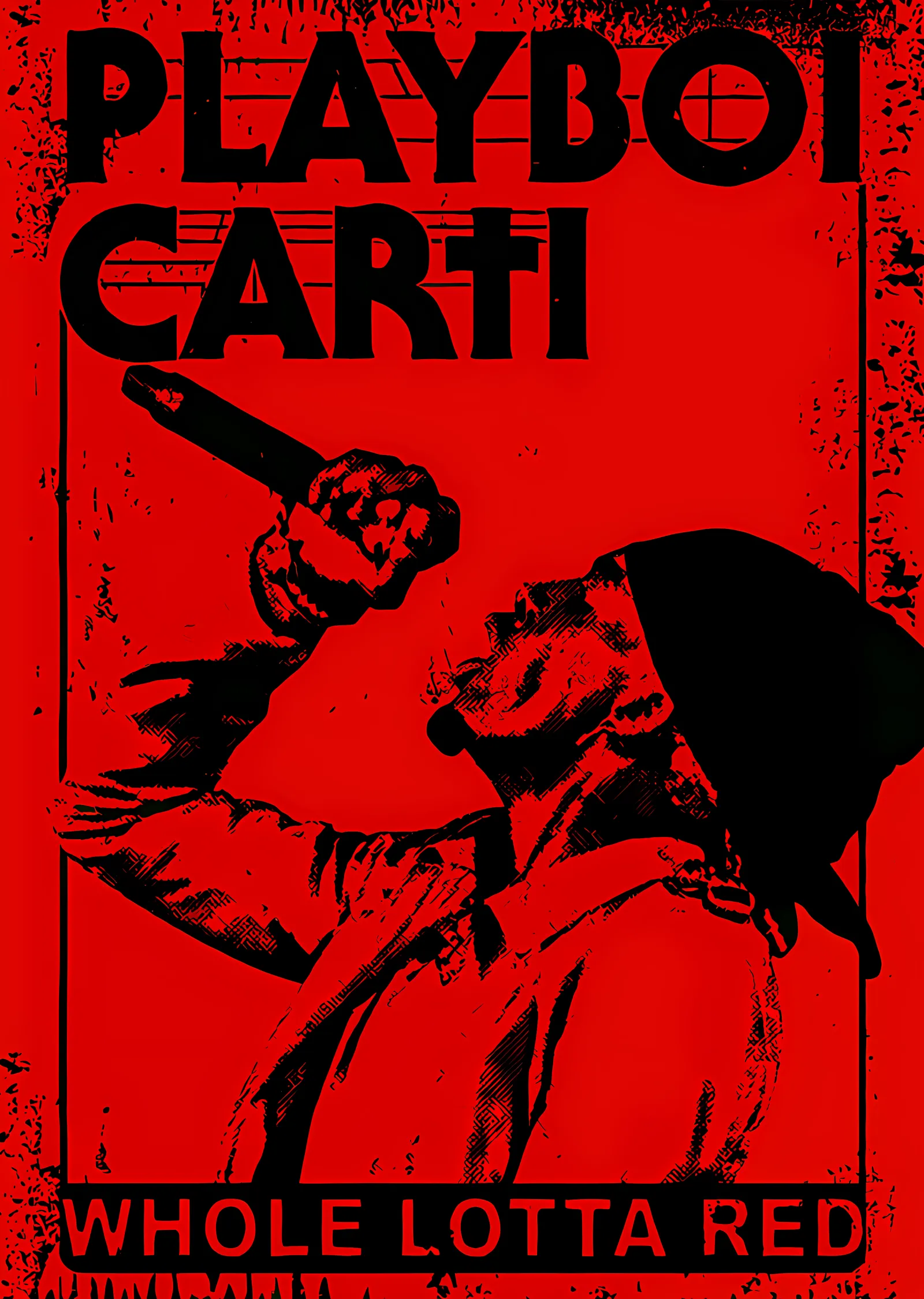 Playboi Carti - Whole Lotta Red Kırmızı Baskı metal tablo