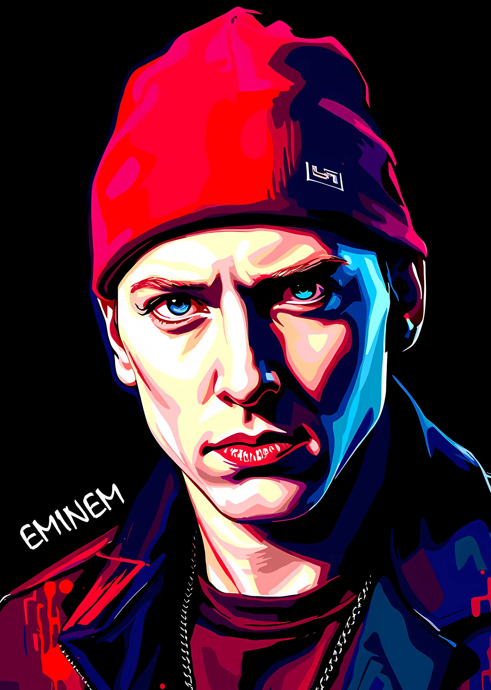 Eminem - Kırmızı Bere metal tablo