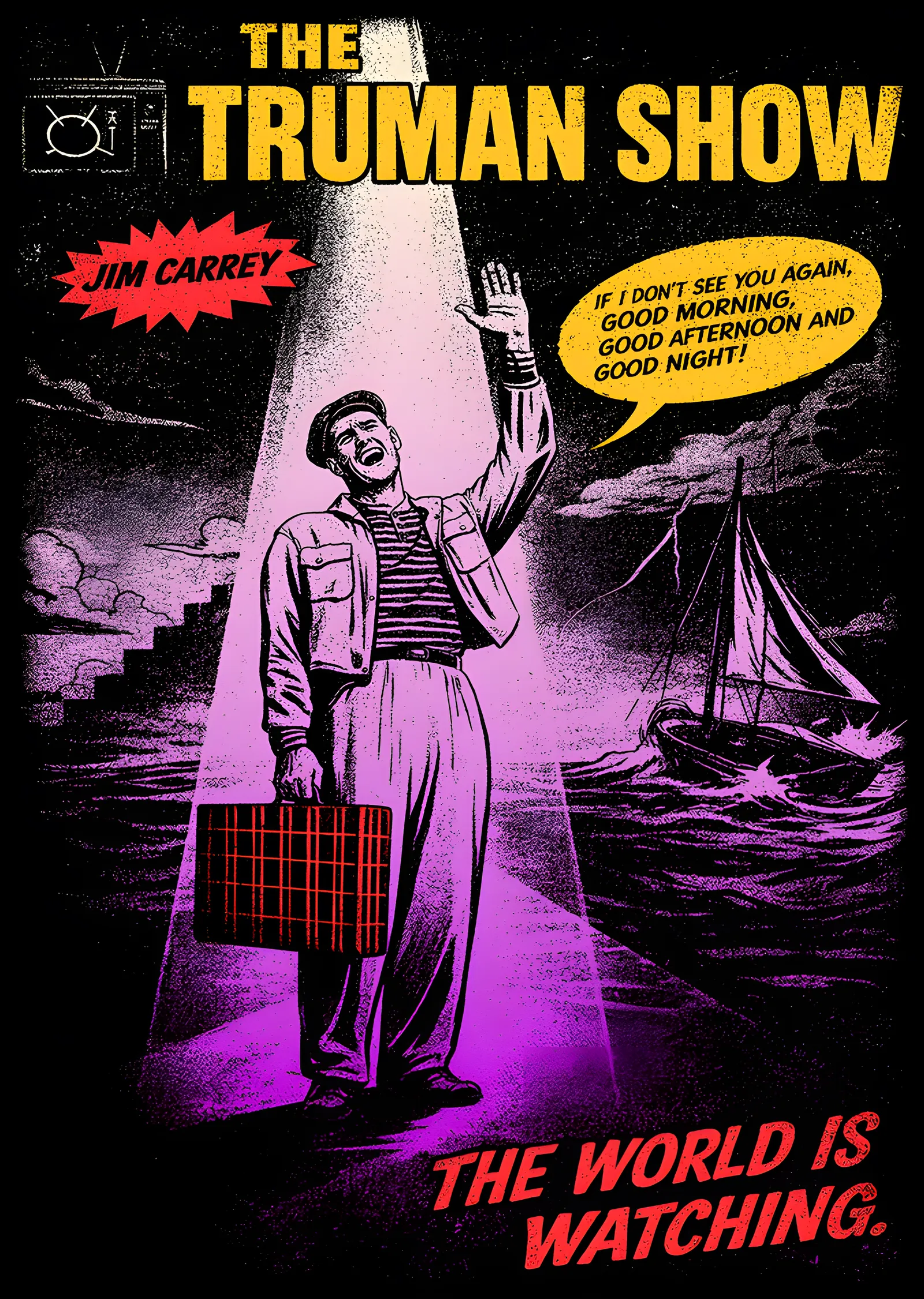 The Truman Show - The World Is Watching metal tablo