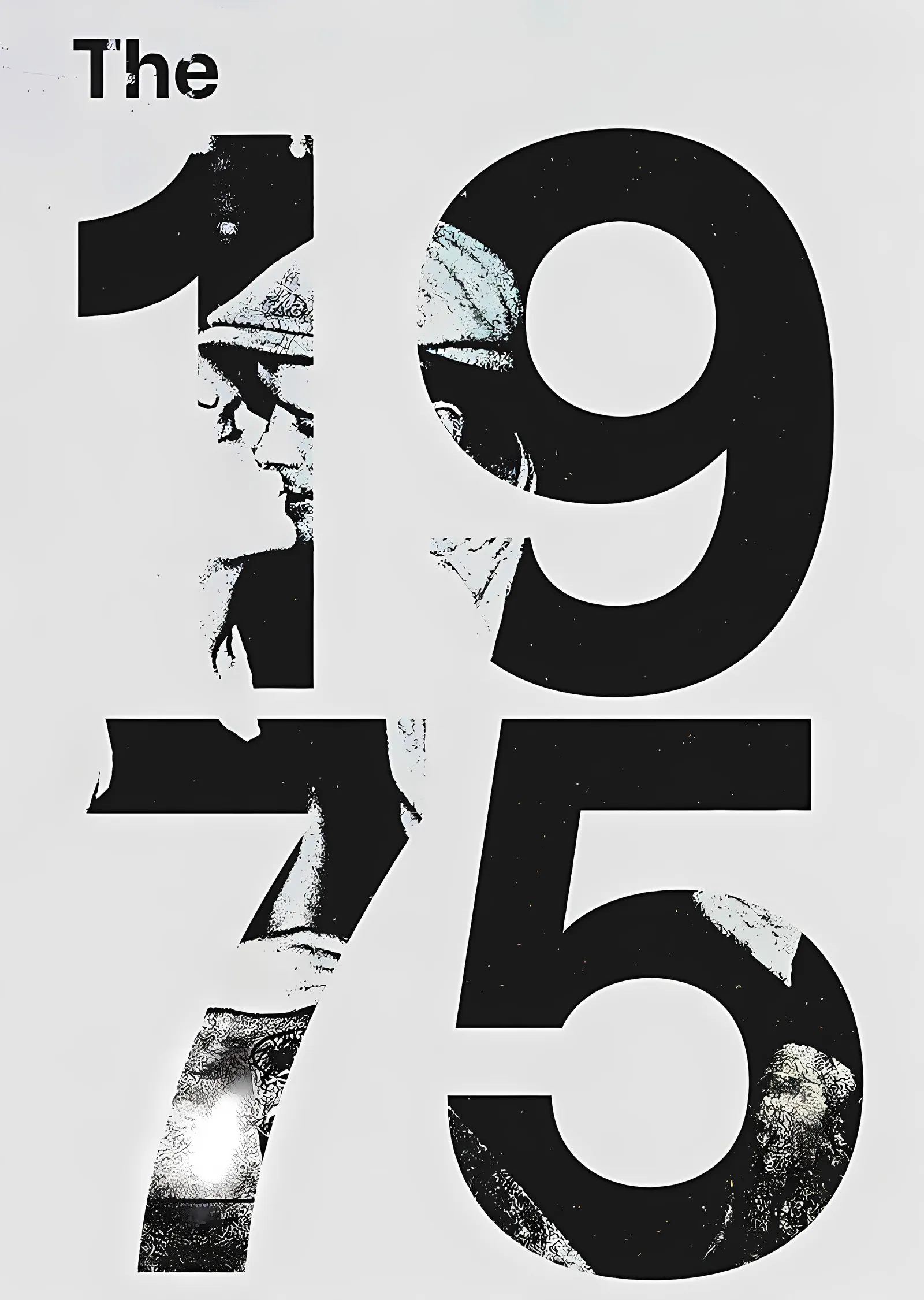 The 1975 - Dev Rakam Tipografisi metal tablo