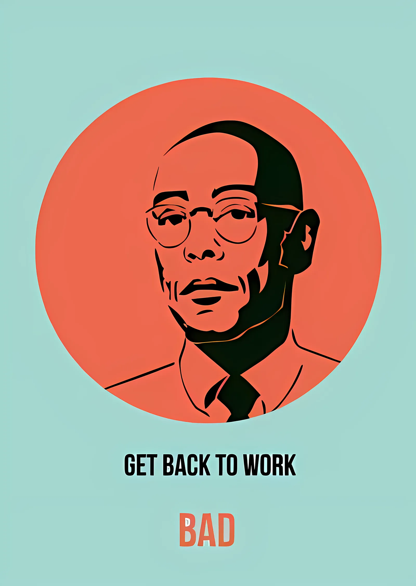 Breaking Bad: Gus Fring Turkuaz metal tablo