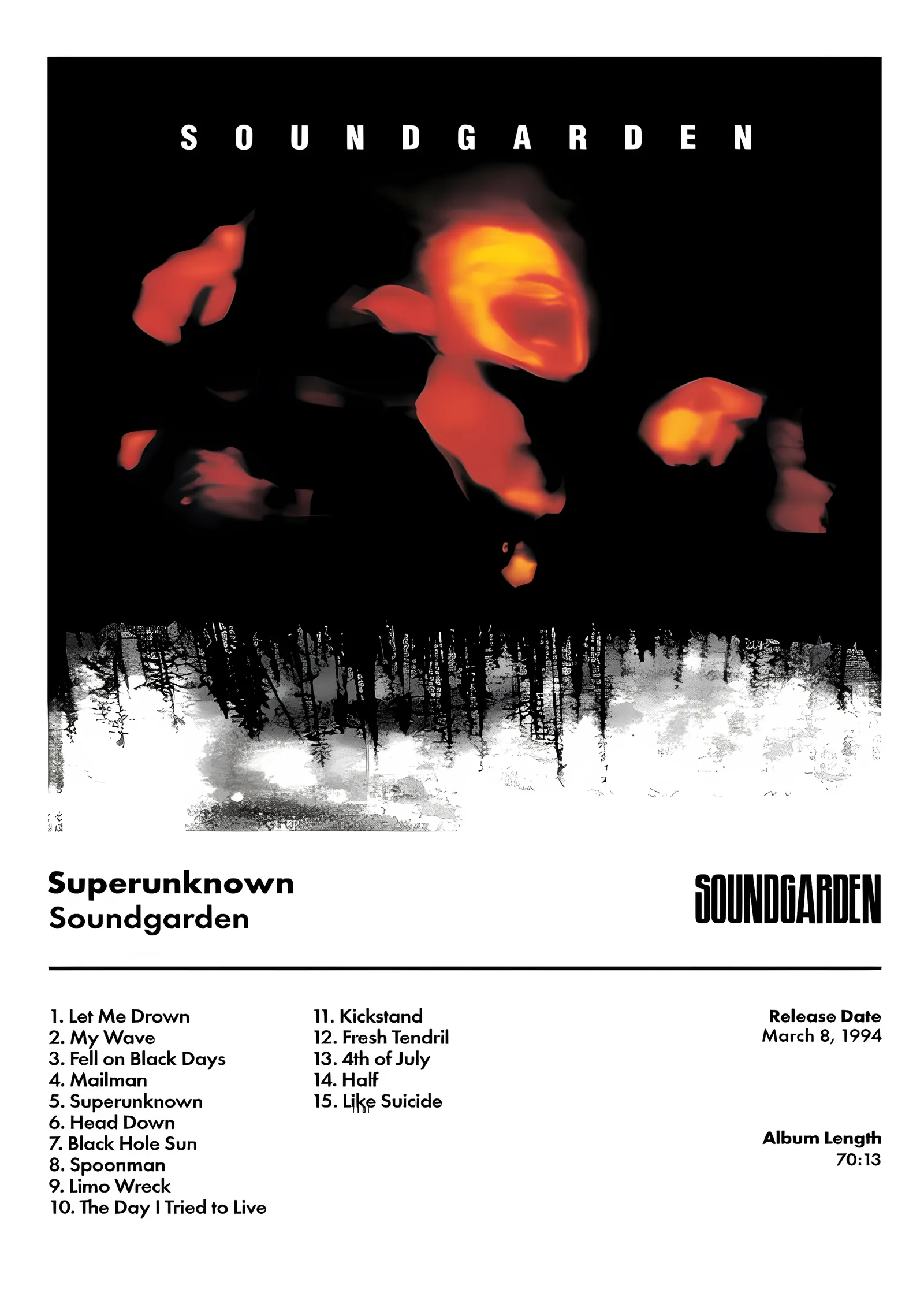 Soundgarden - Superunknown metal tablo