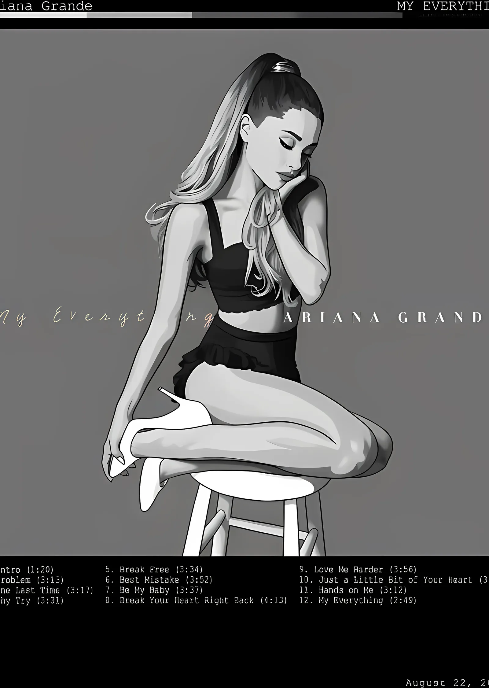 Ariana Grande - My Everything metal tablo