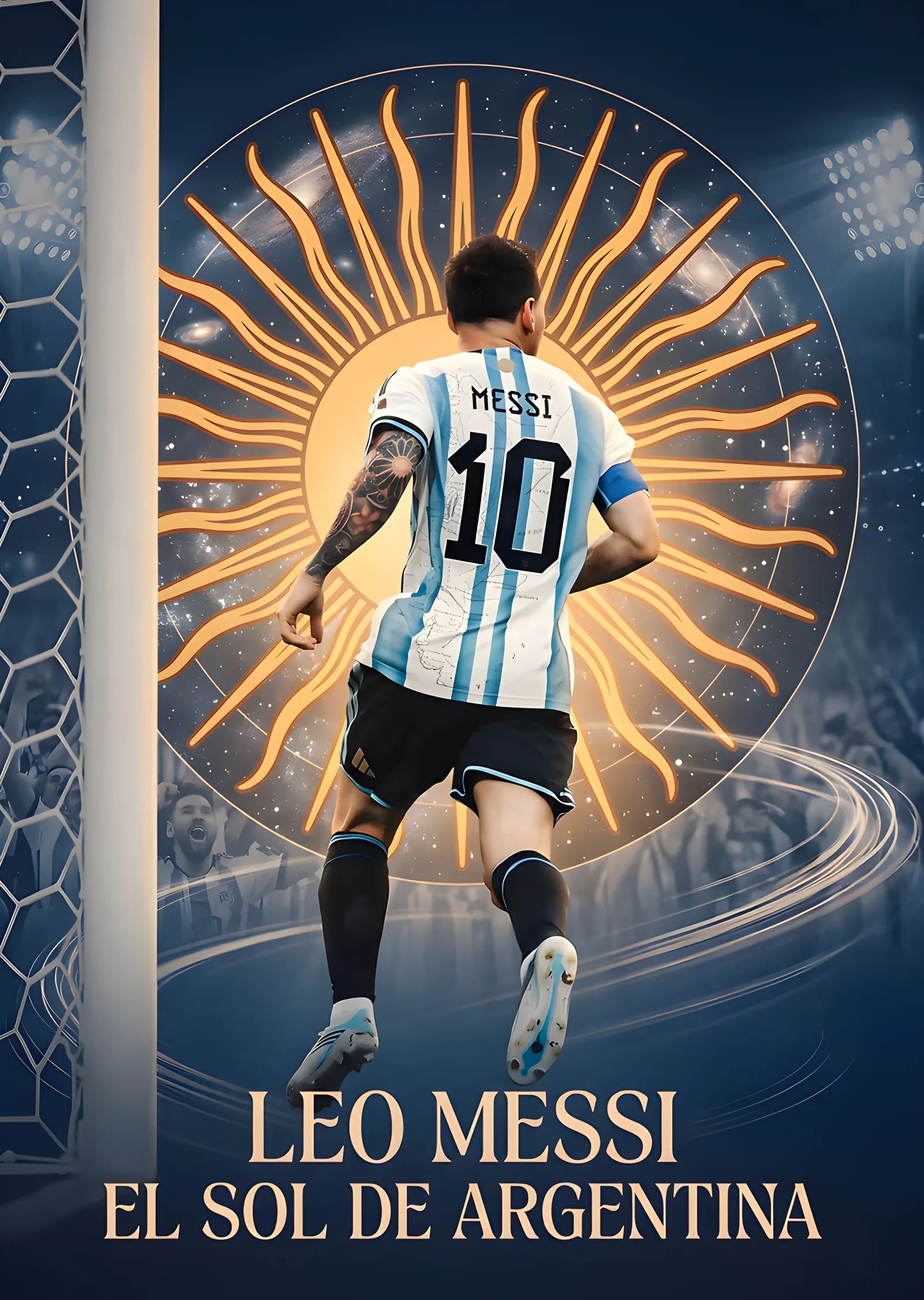 Lionel Messi - El Sol de Argentina metal tablo