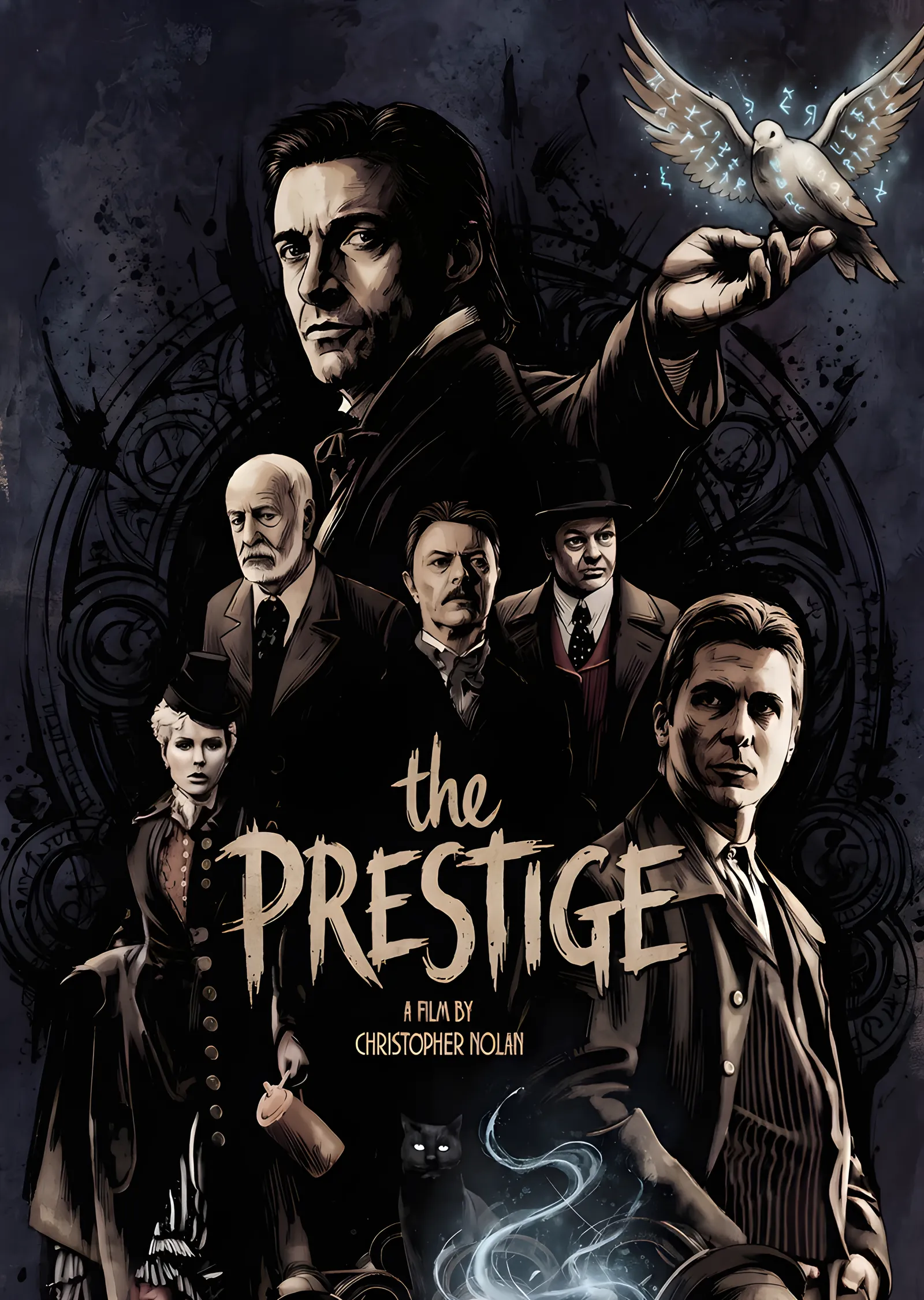 The Prestige: Güvercinli Koyu Kadro metal tablo