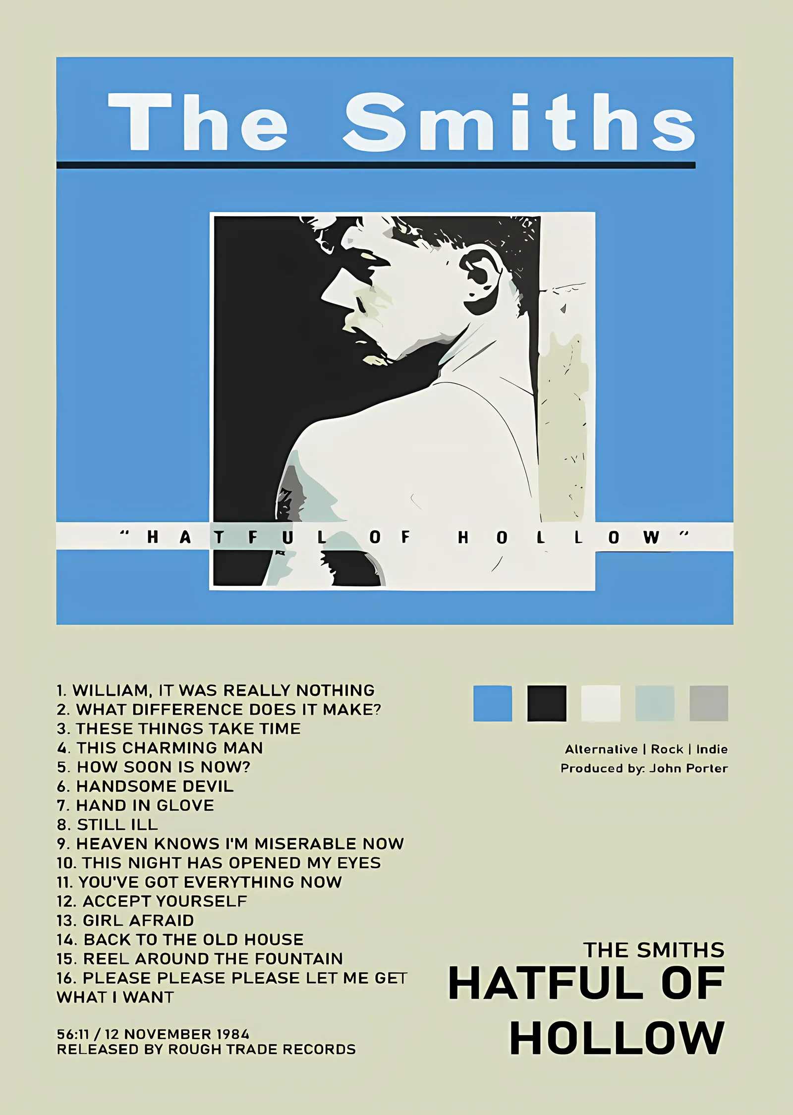 The Smiths - Hatful of Hollow Künyesi metal tablo