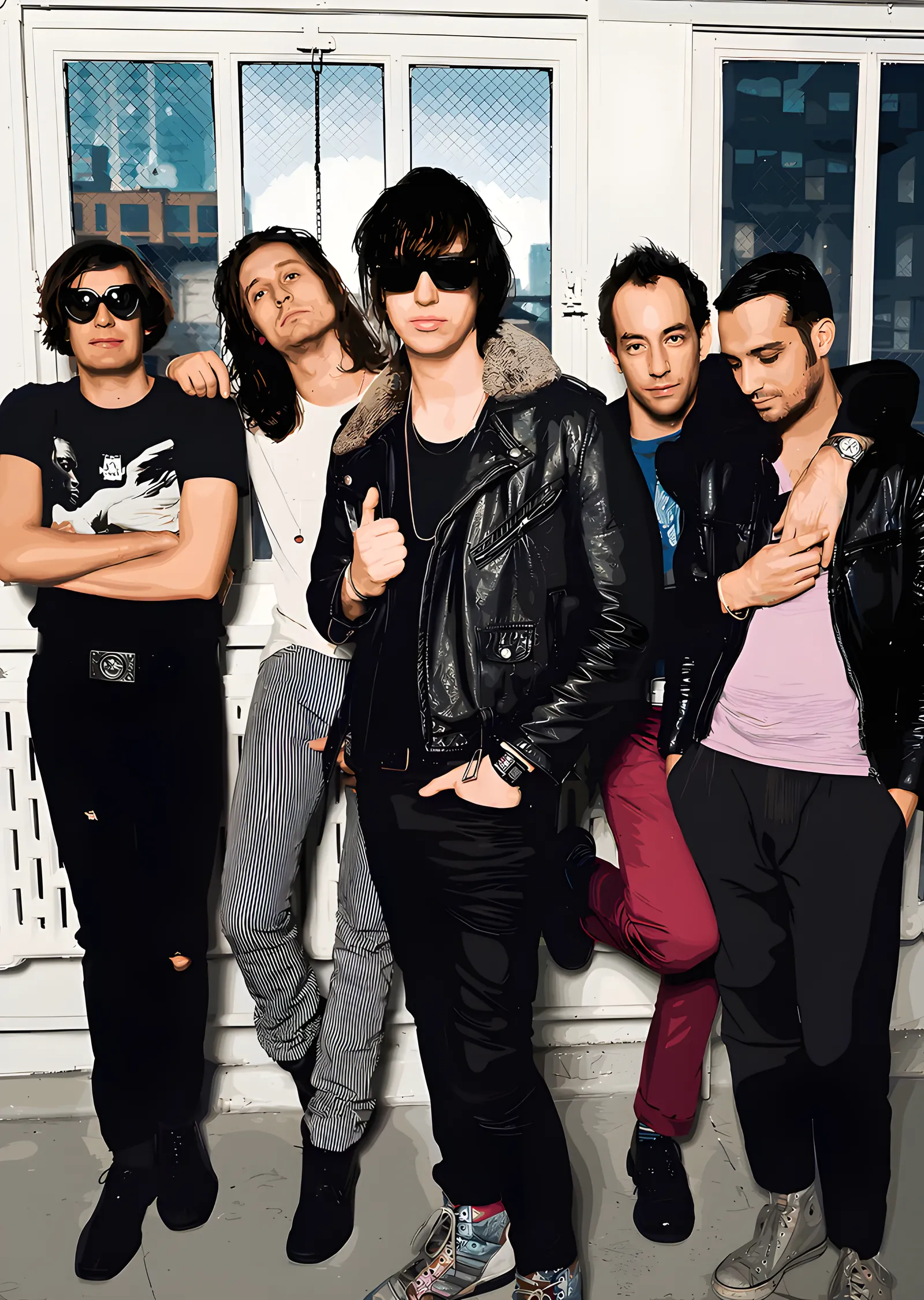 The Strokes - Sokakta Grup Karesi metal tablo
