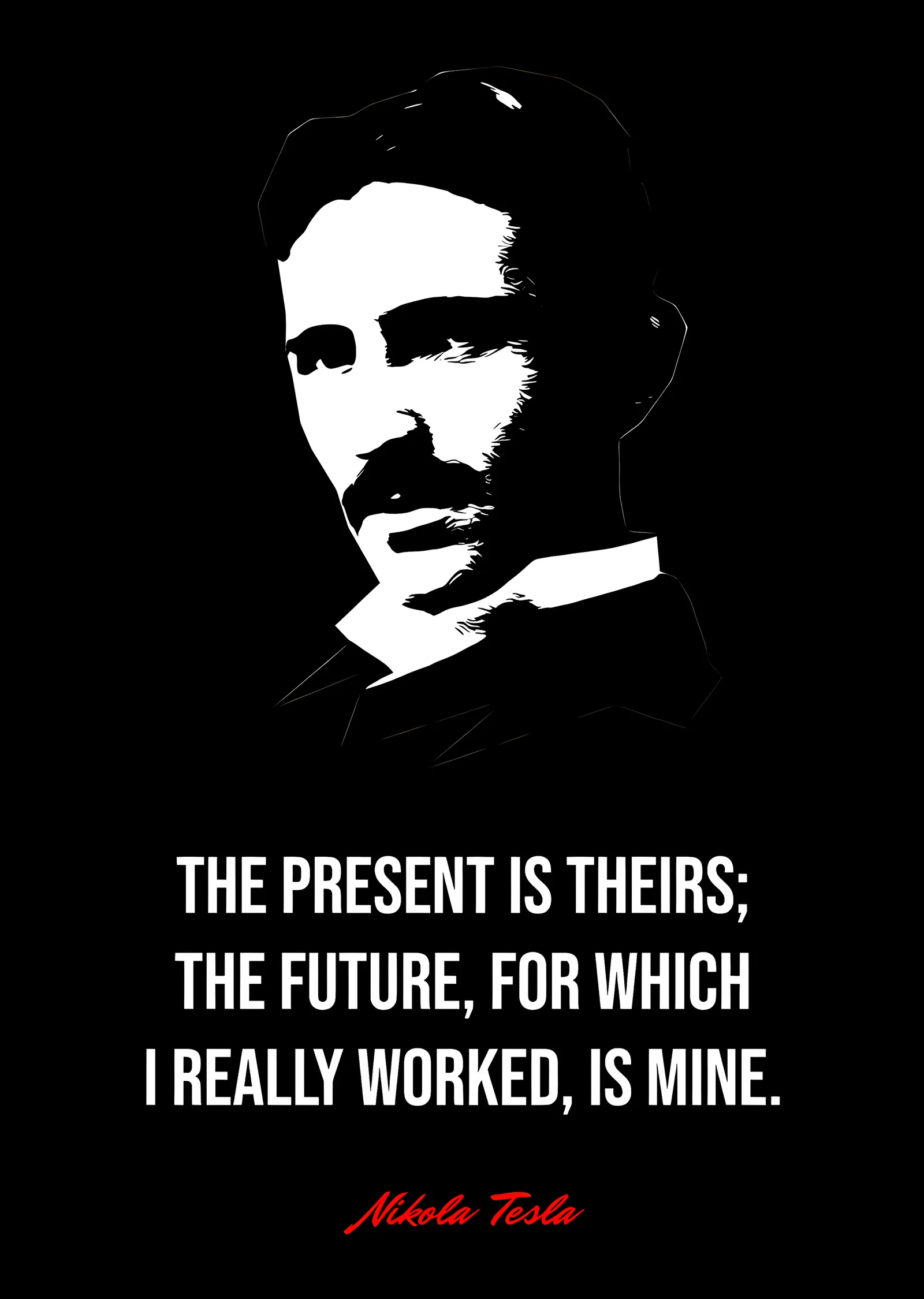 Nikola Tesla - Gelecek Benim metal tablo