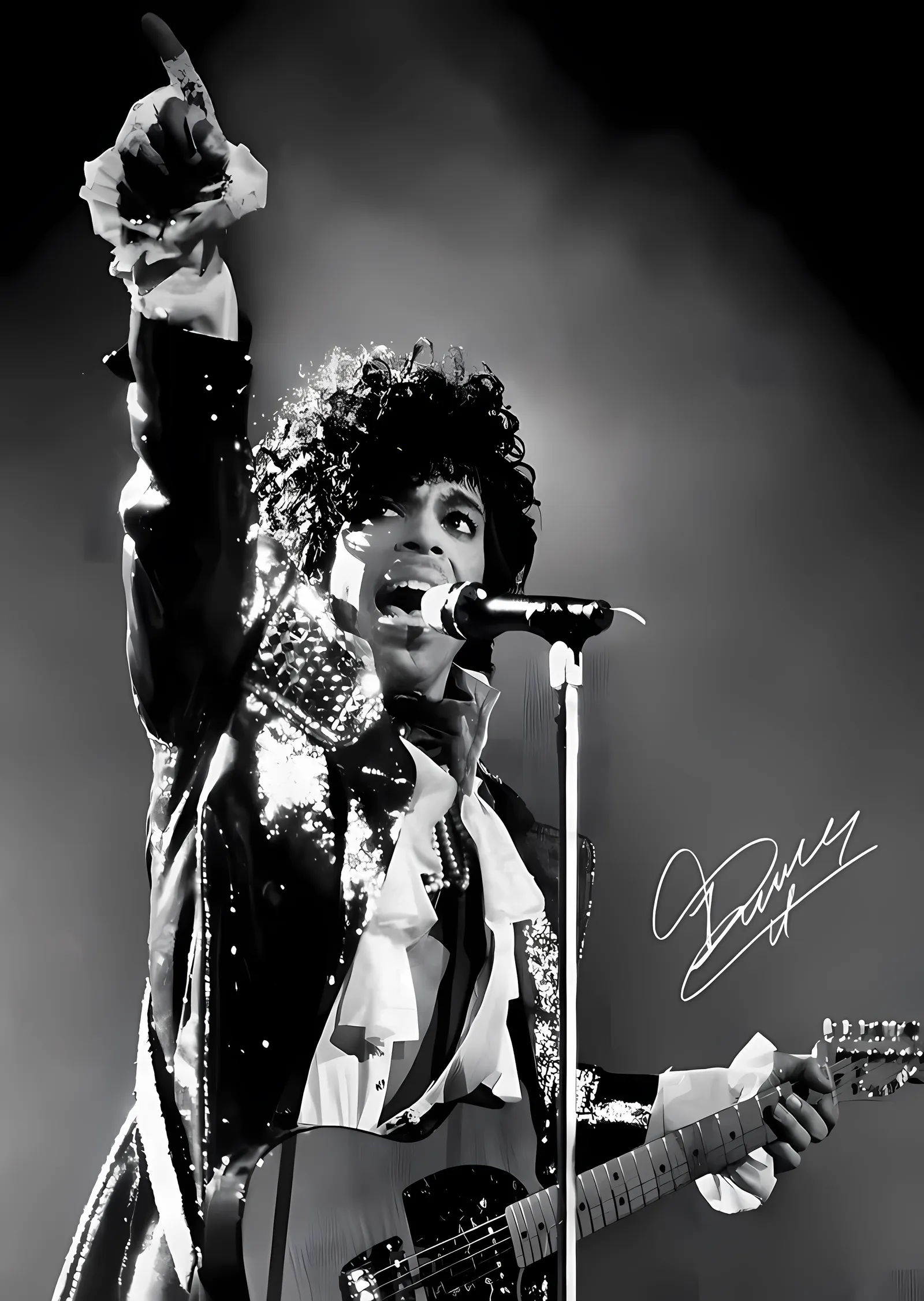 Prince - Sahnede Gitar metal tablo