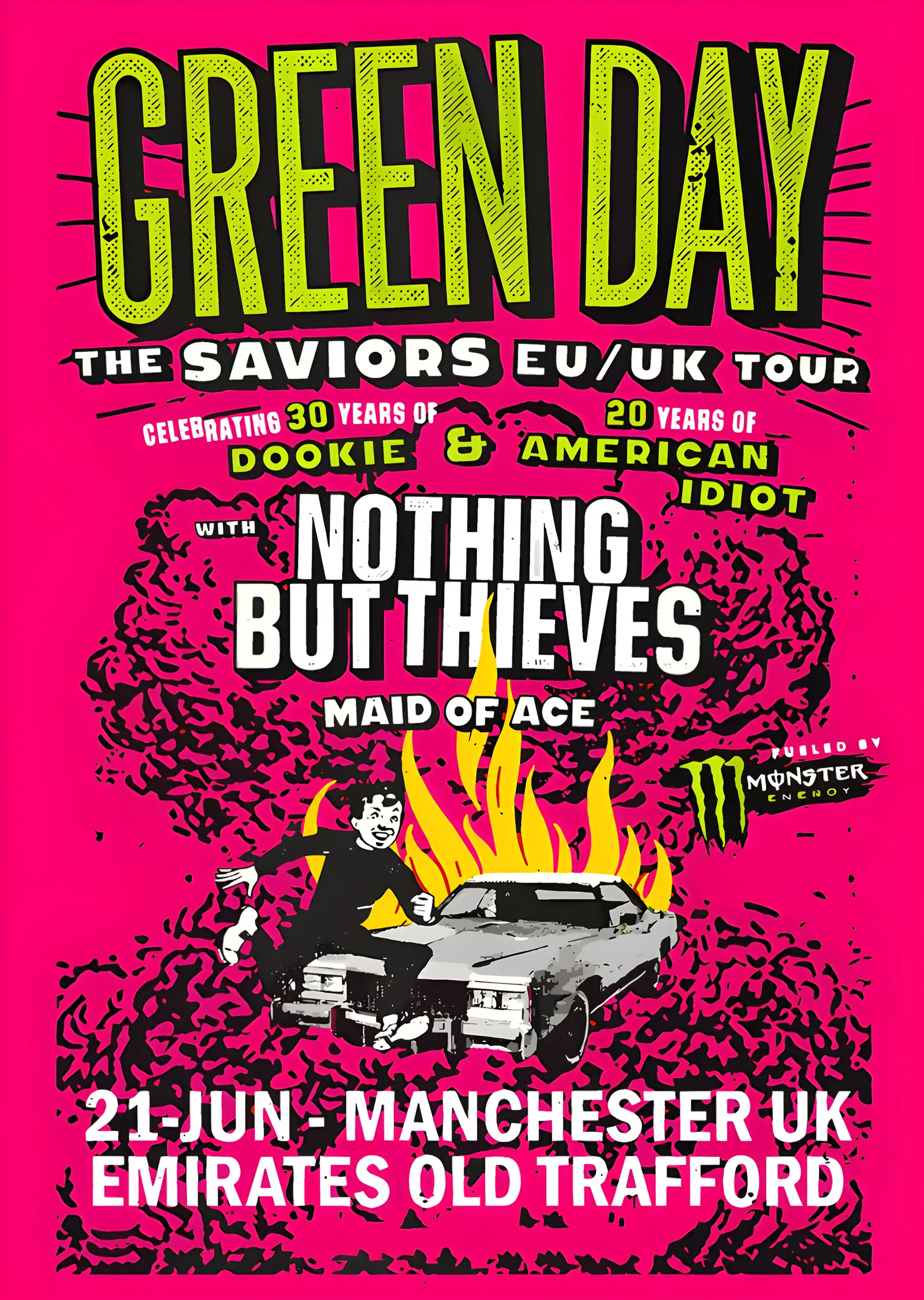 Green Day - Saviors Turne Afişi metal tablo