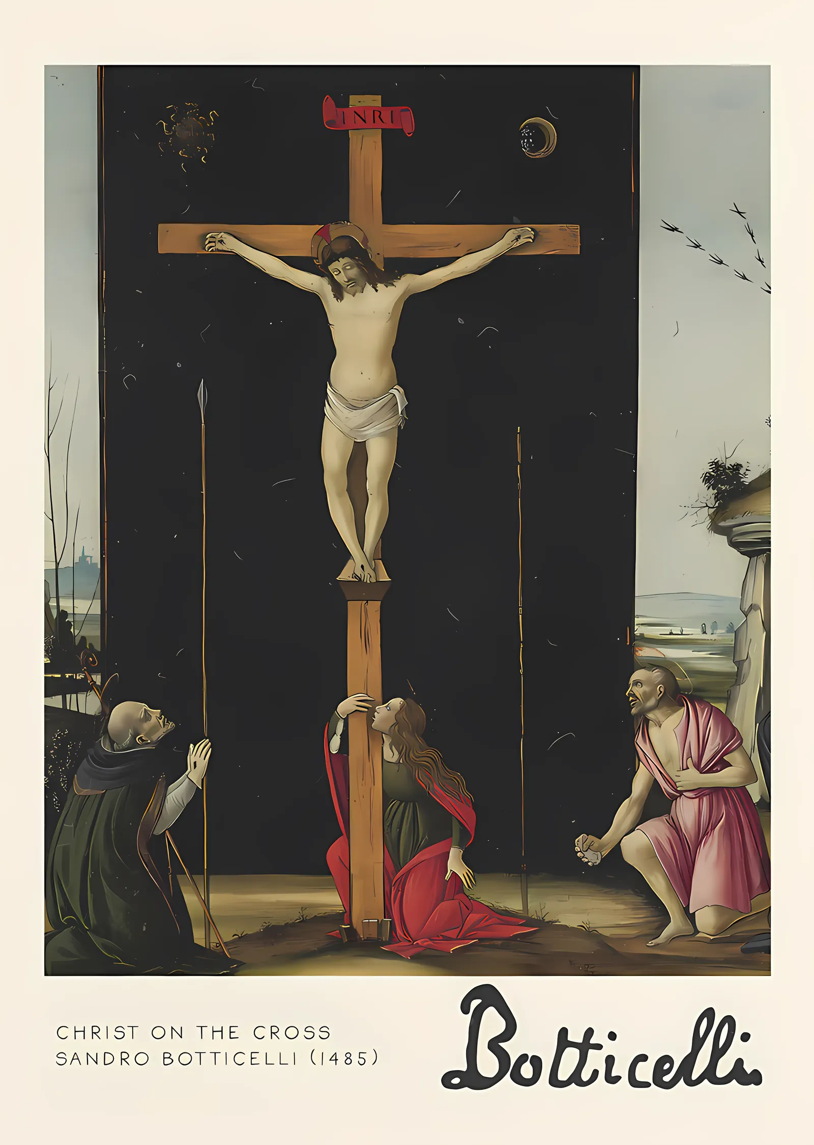Botticelli - Christ on the Cross metal tablo