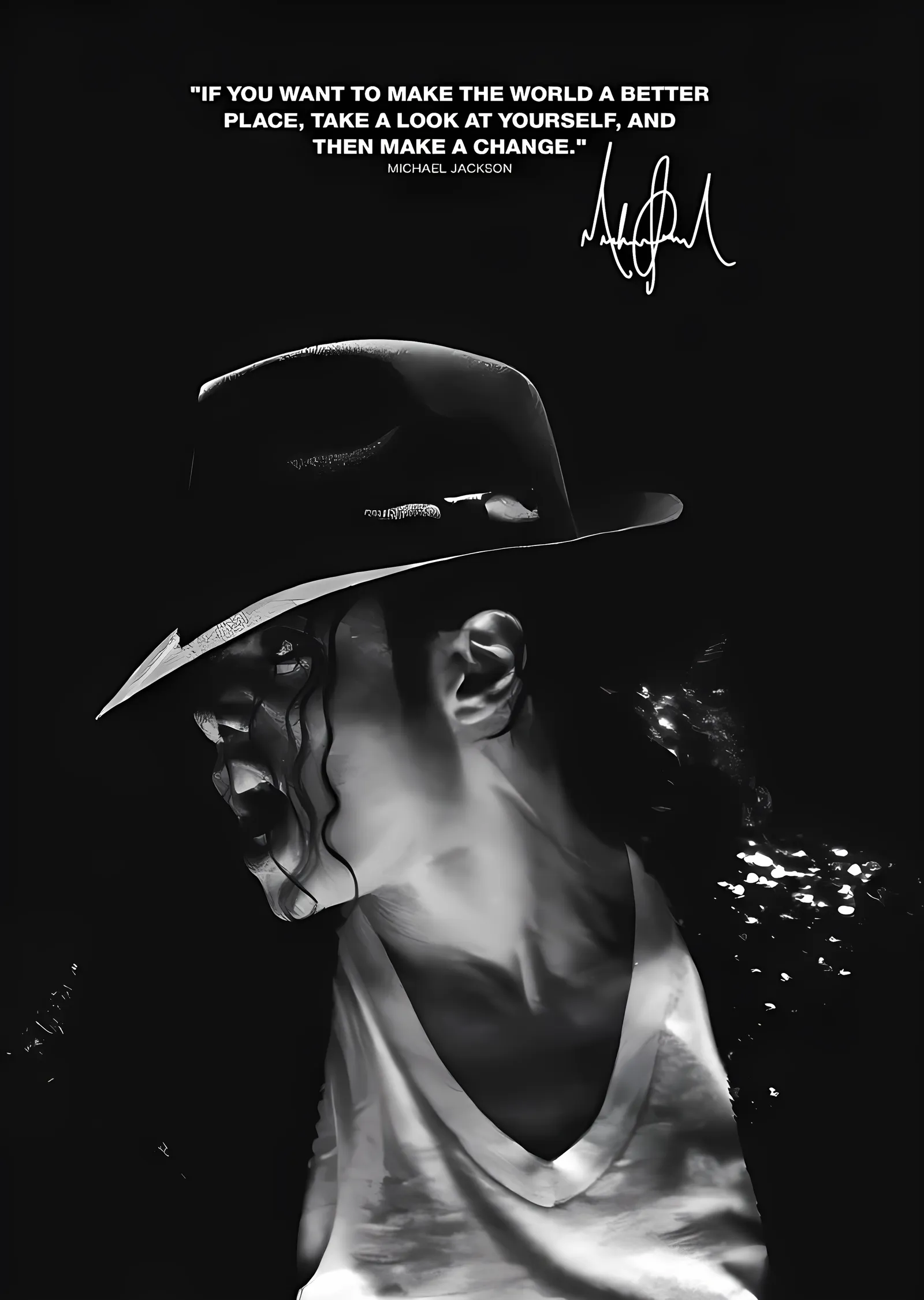 Michael Jackson - Man in the Mirror Sözü metal tablo