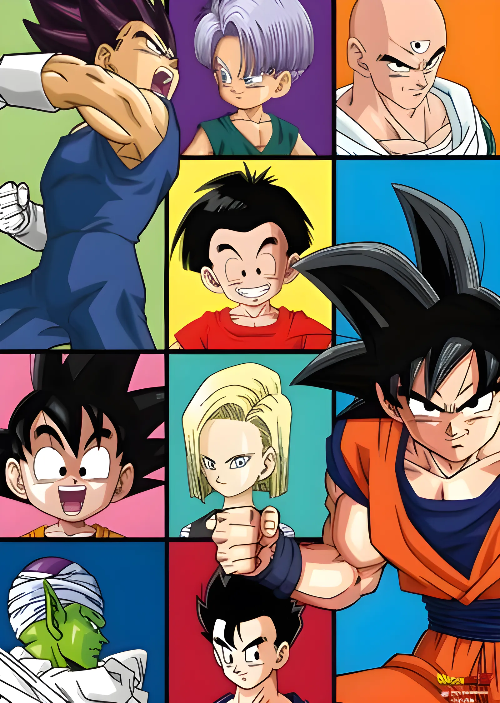 Dragon Ball Z: Panel Izgarası metal tablo