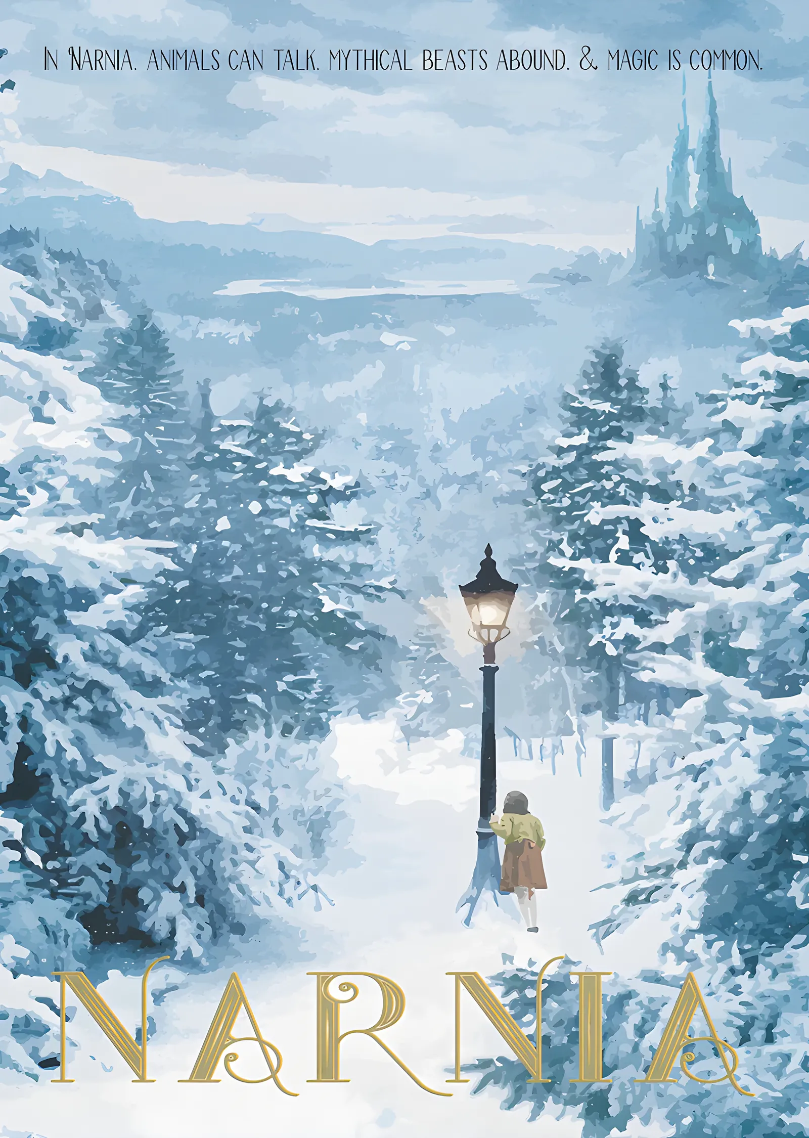 Narnia - Karlı Orman ve Fener metal tablo