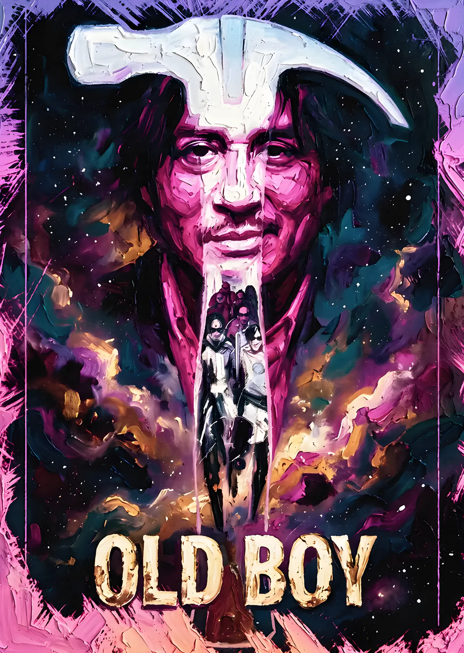 Oldboy - Çekiç metal tablo