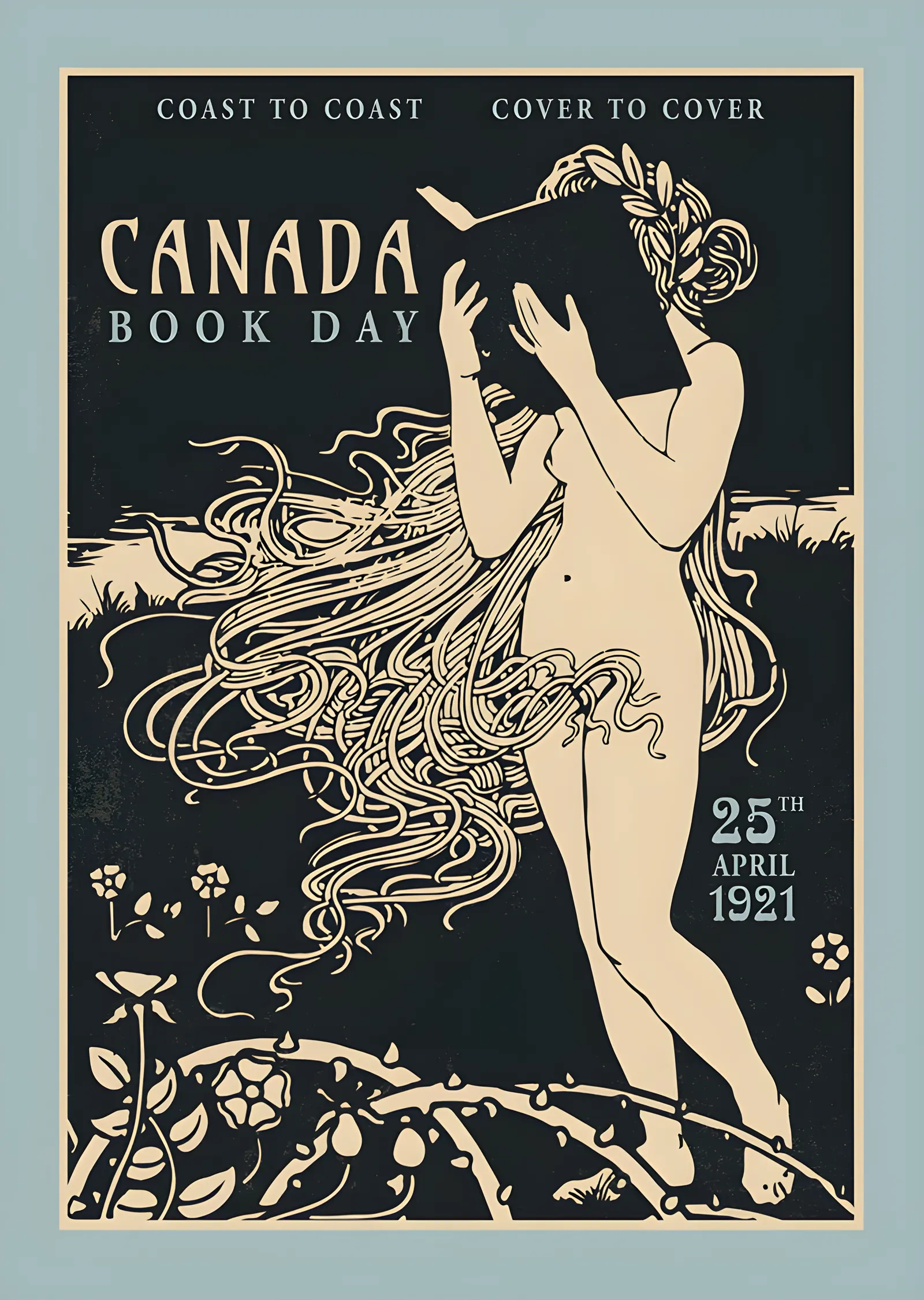 Canada Book Day 1921 metal tablo