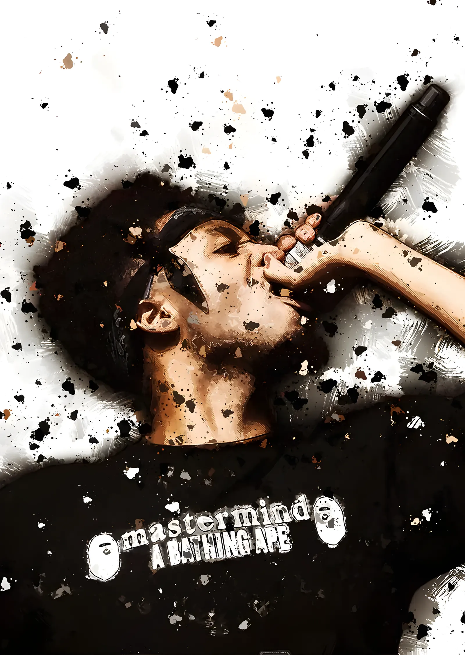 Metro Boomin - Mürekkep Sıçramalı Mikrofon metal tablo