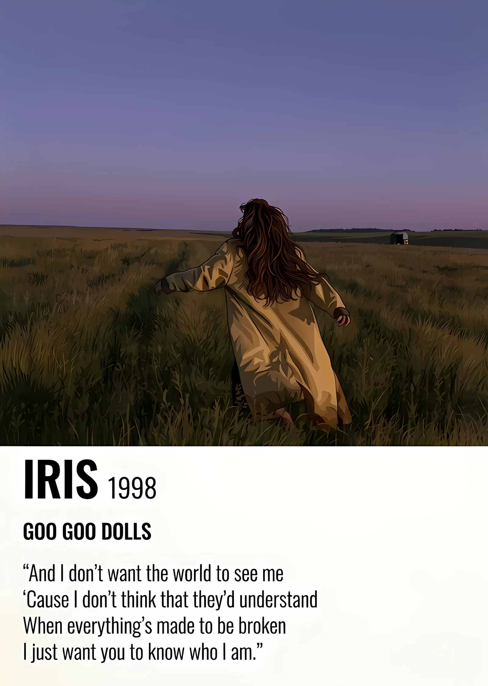 Goo Goo Dolls - Iris 1998 metal tablo