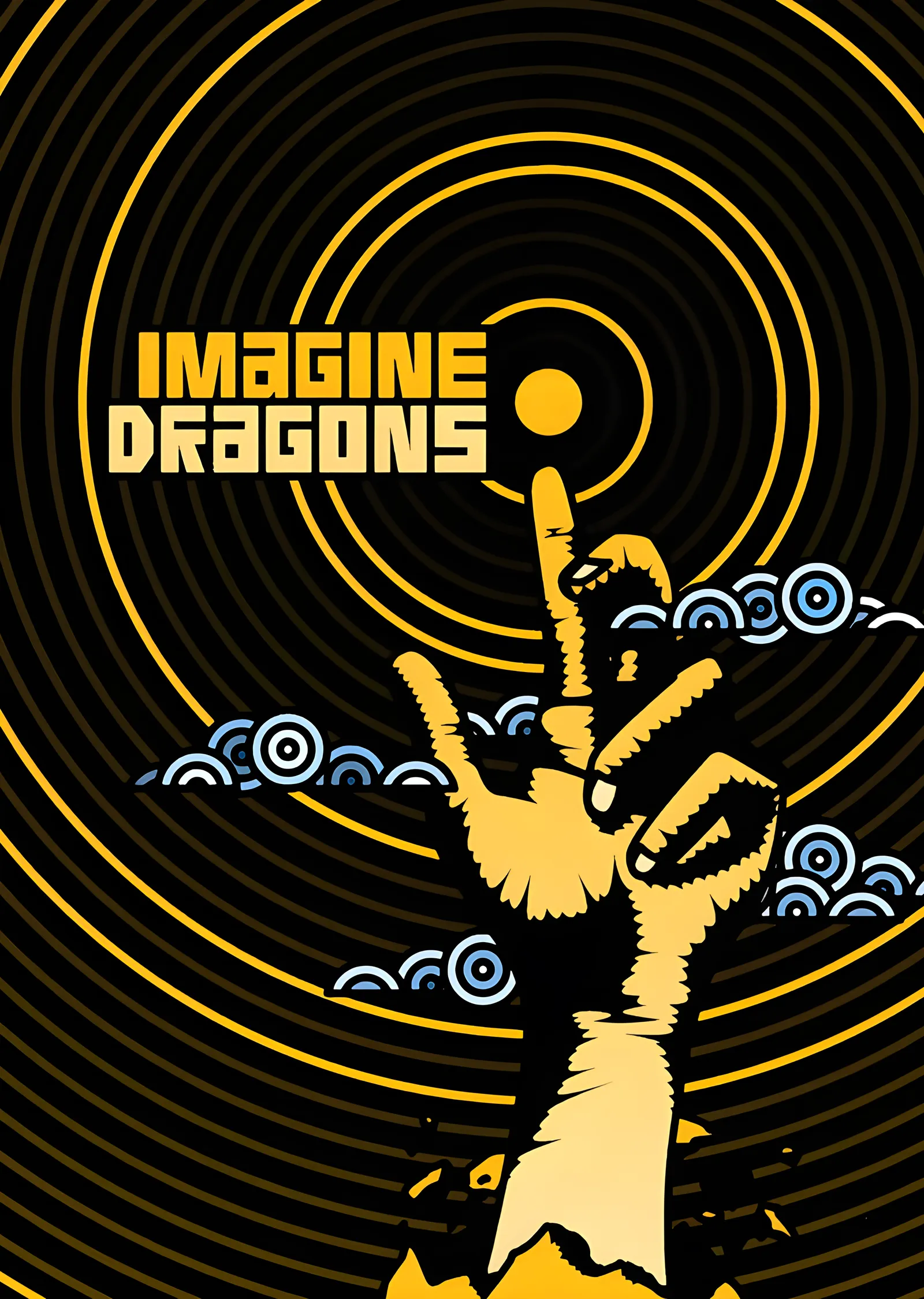 Imagine Dragons - Sarı Halkalar ve El metal tablo