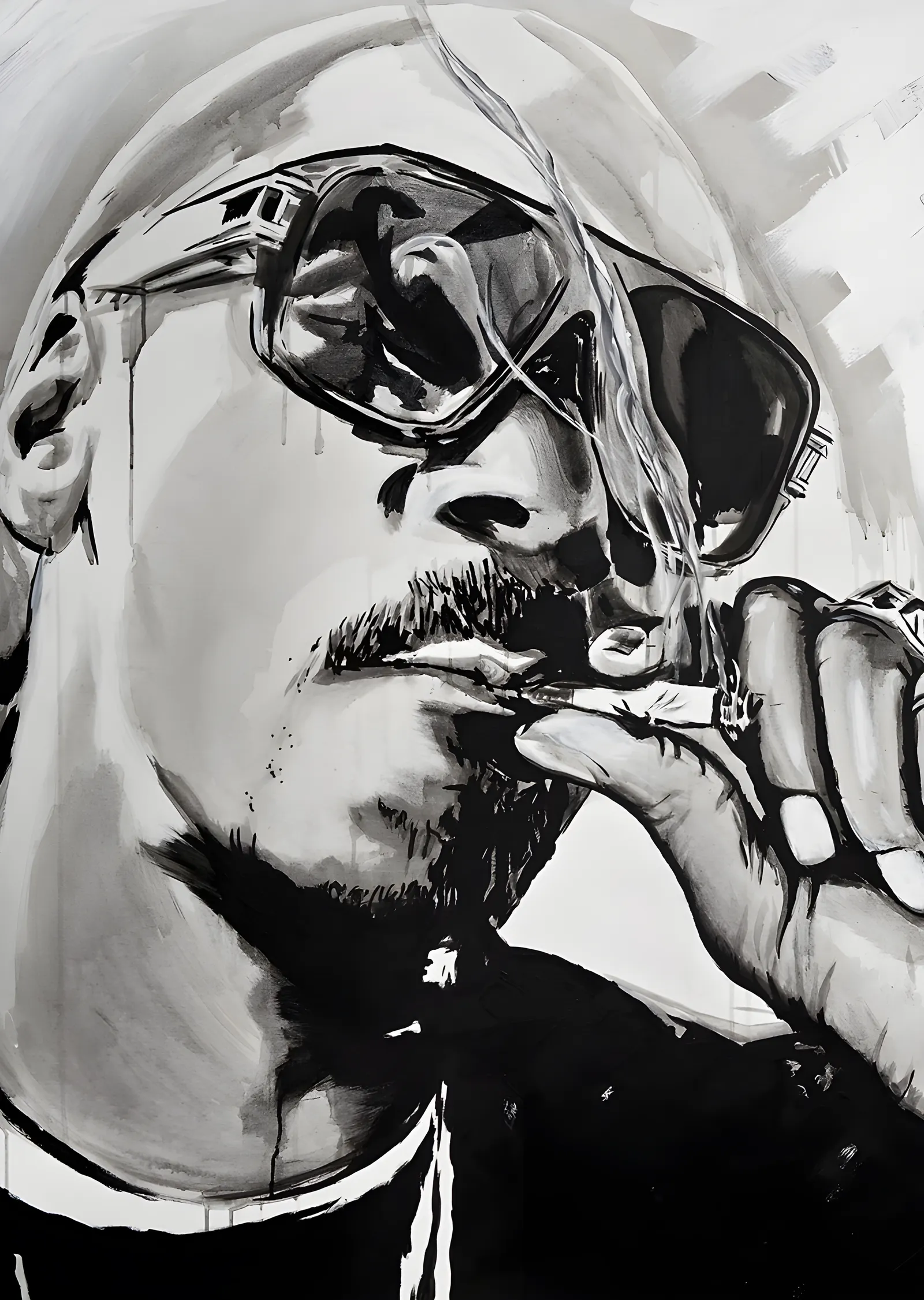 Snoop Dogg - Karakalem Duman Portresi metal tablo