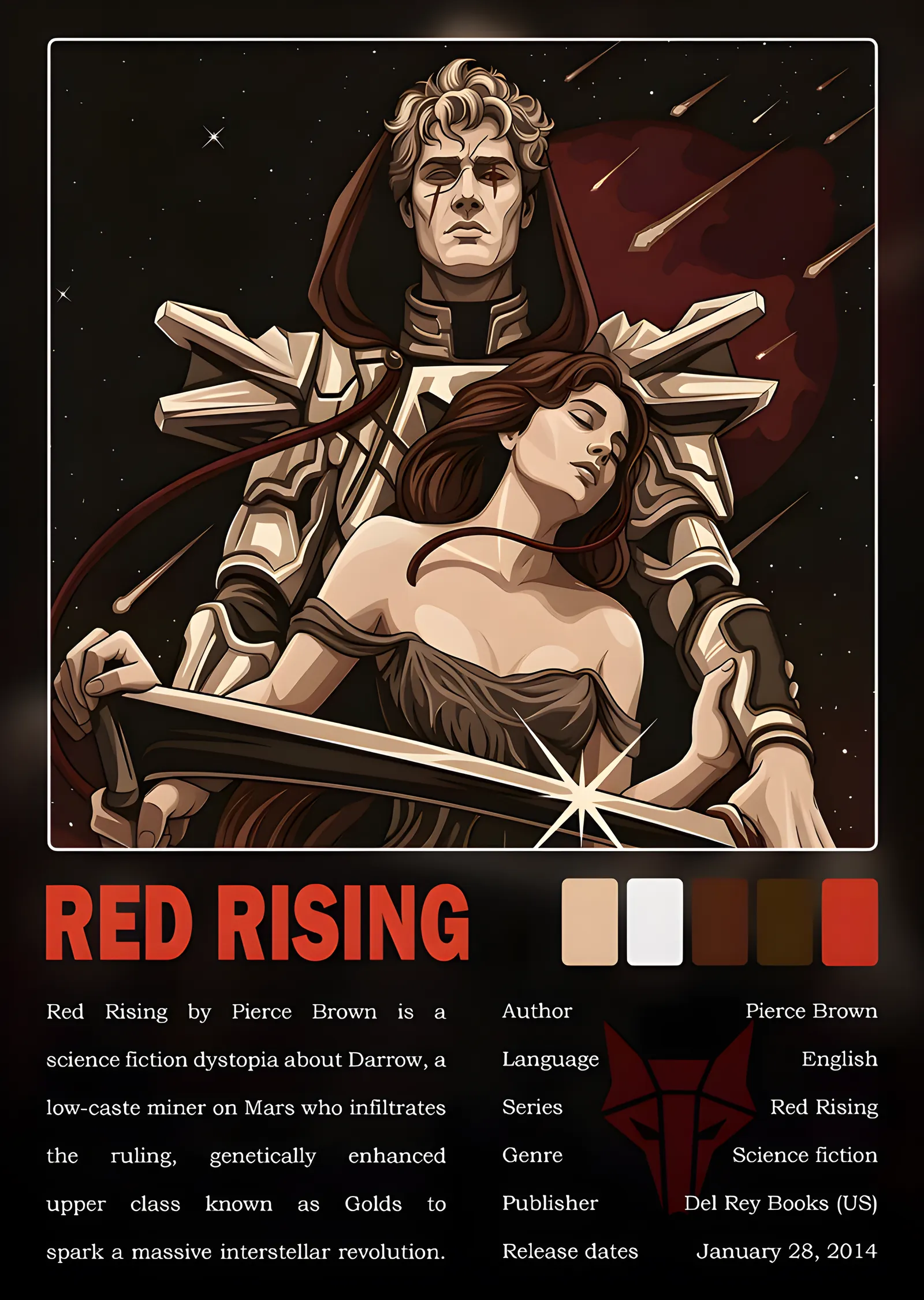 Red Rising - Çift Portre ve Künye metal tablo