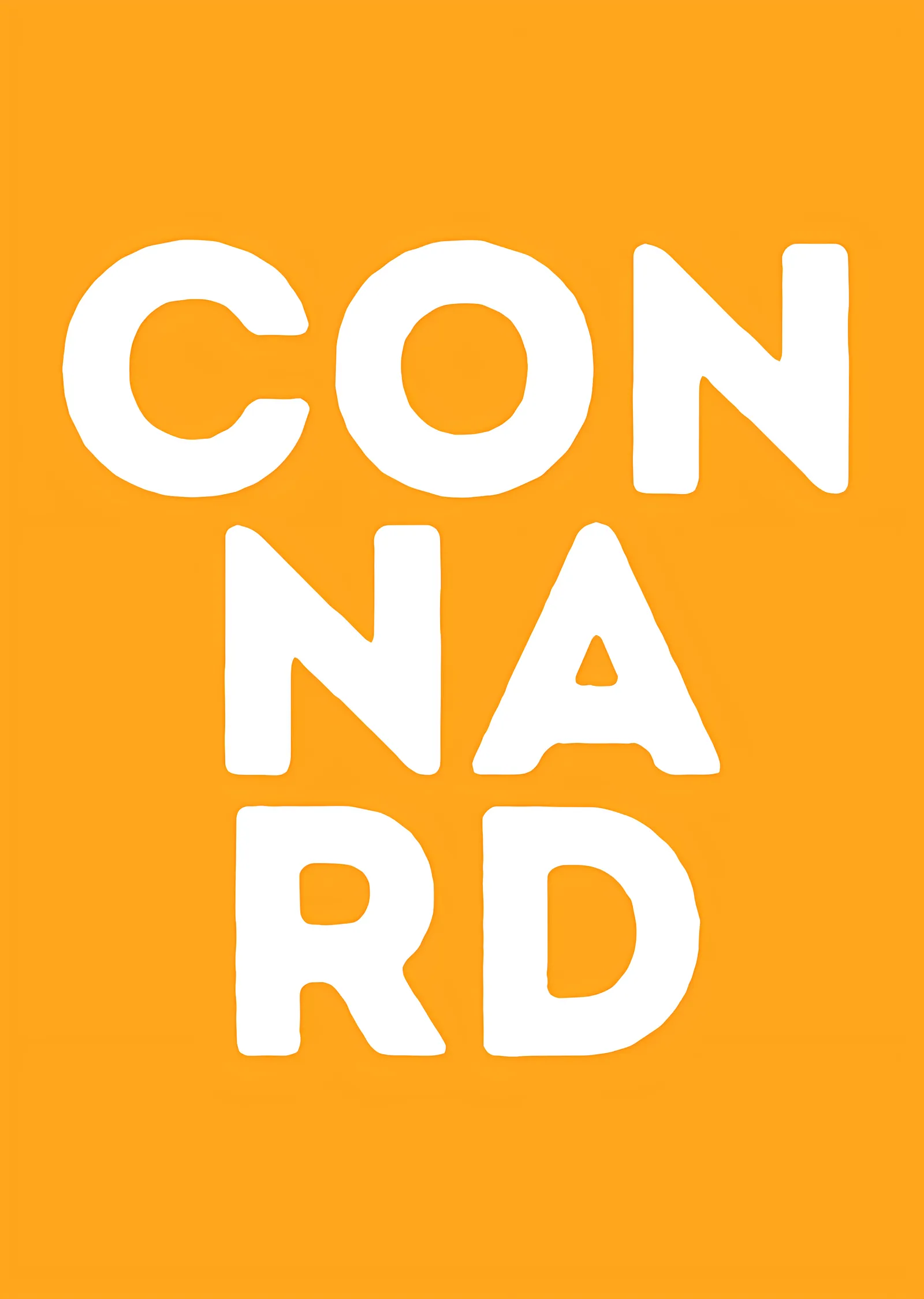 Connard - Tipografi metal tablo