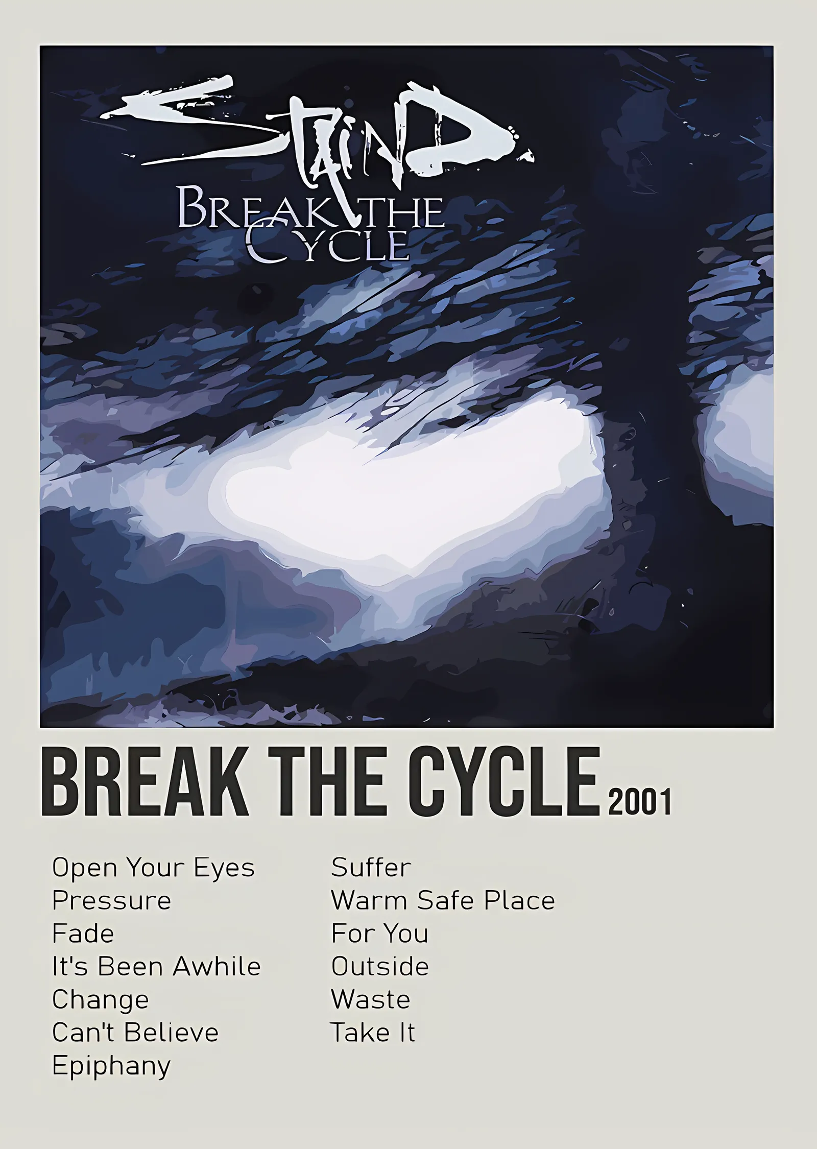 Staind - Break the Cycle Künyesi metal tablo