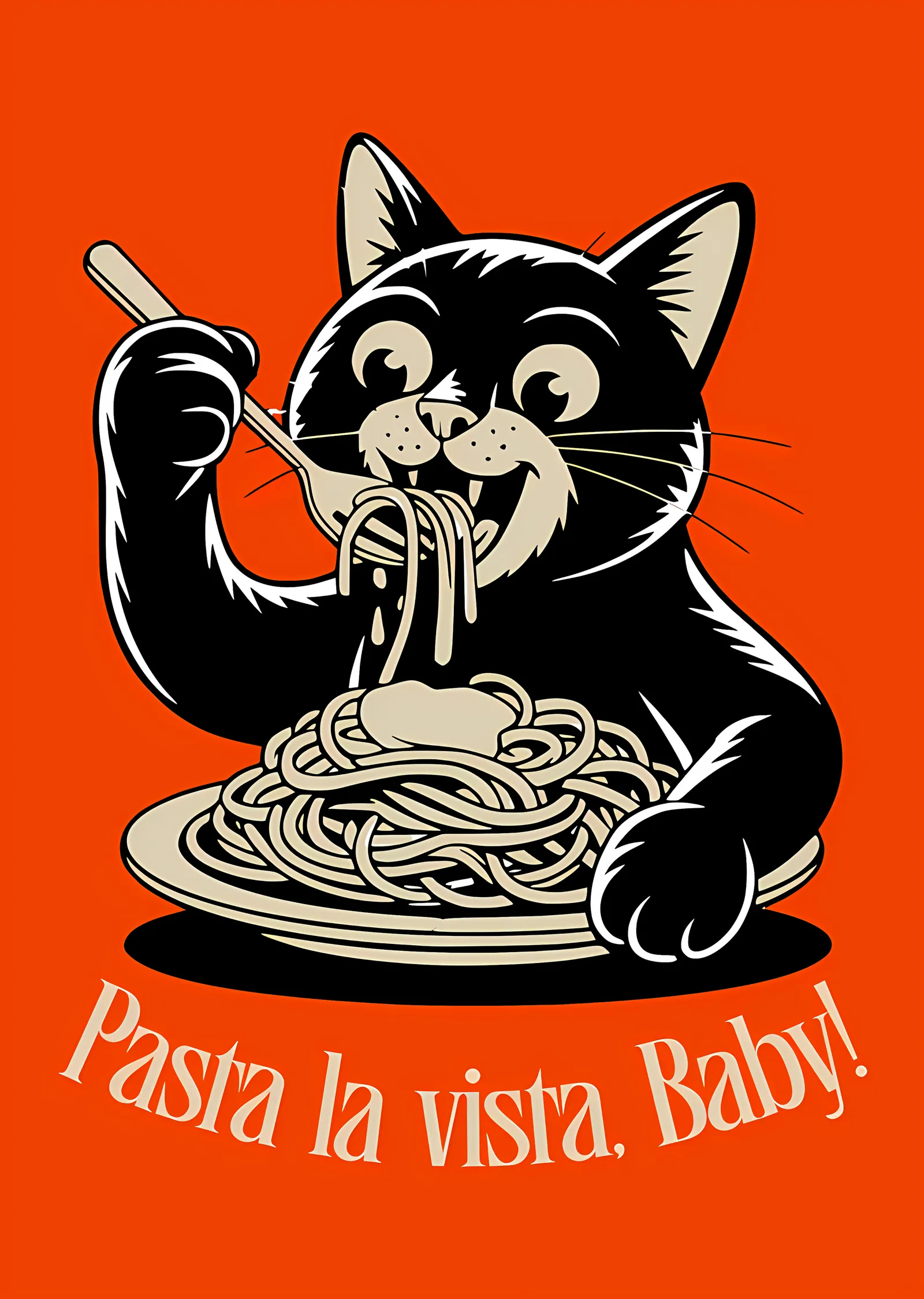 Pasta la Vista Baby metal tablo